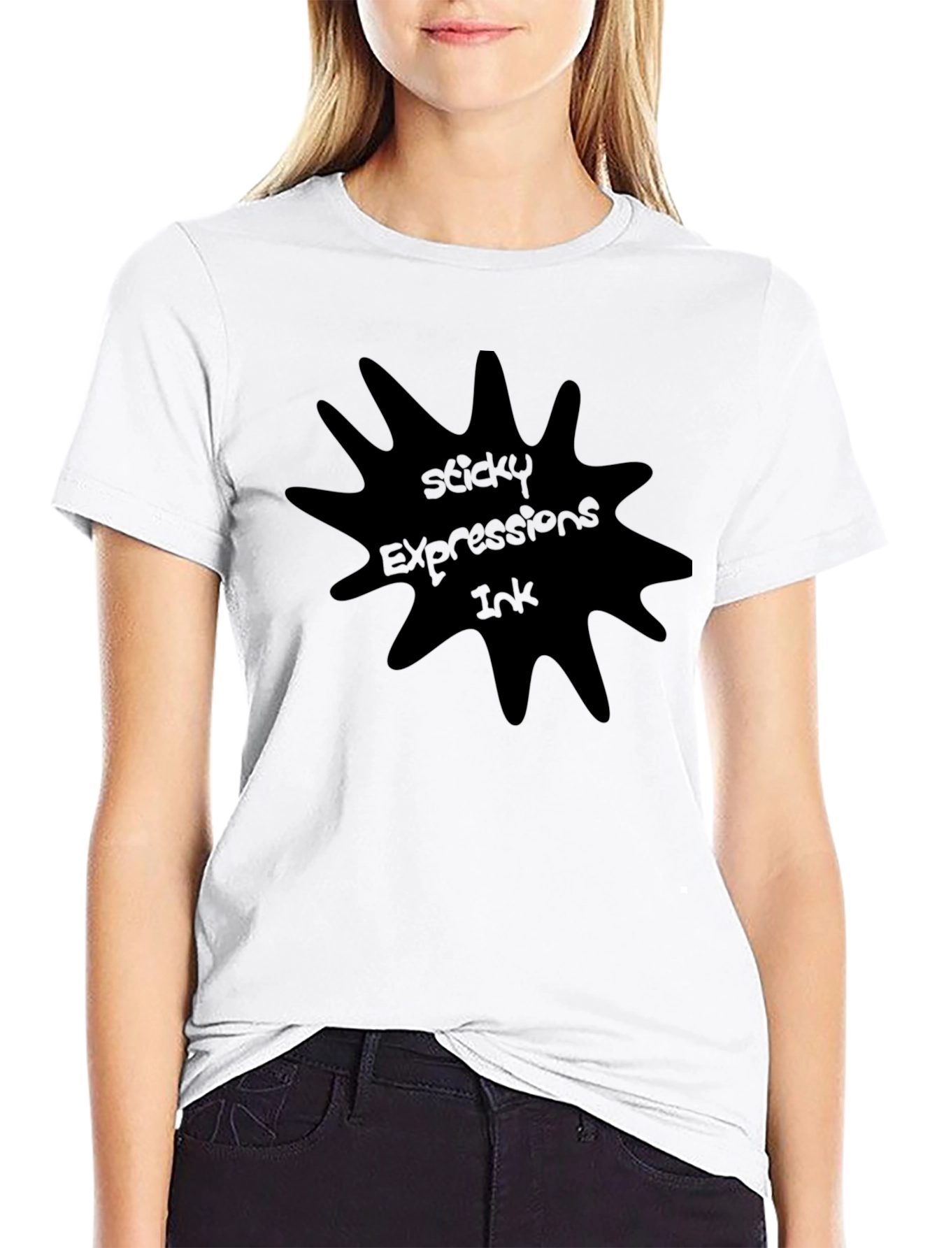 Sticky Expressions Ink Black Graphic Tee