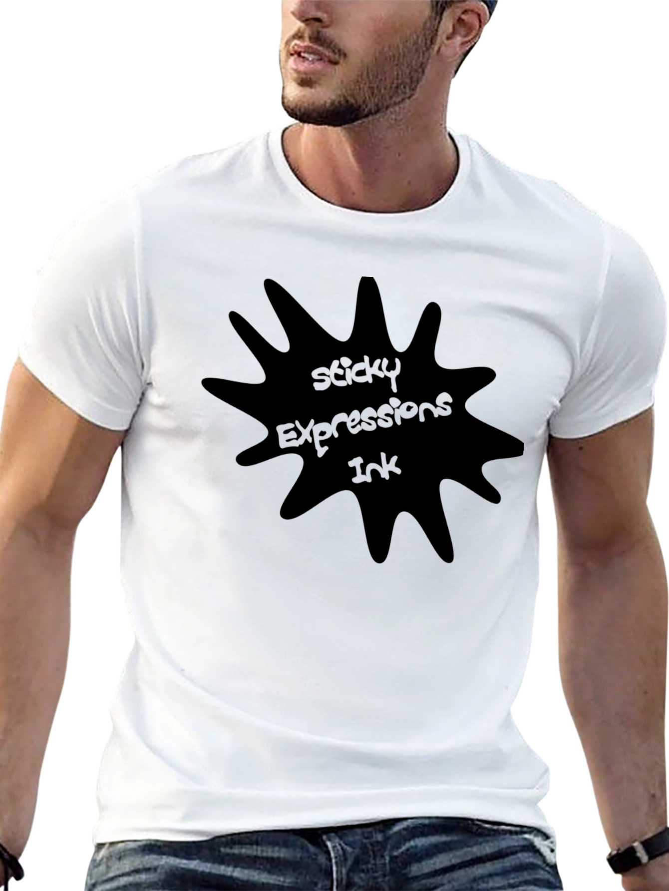 Sticky Expressions Ink Black Graphic Tee