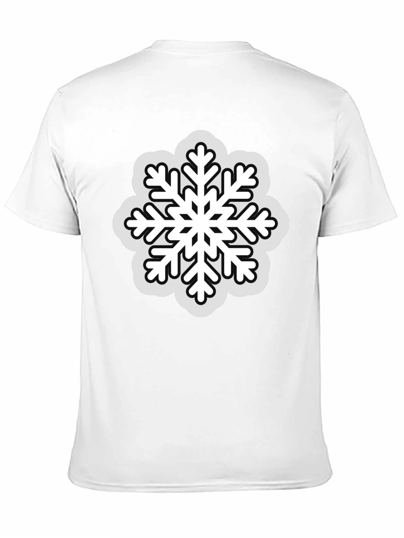 Snowflake Graphic Tee - Black Winter Holiday Shirt