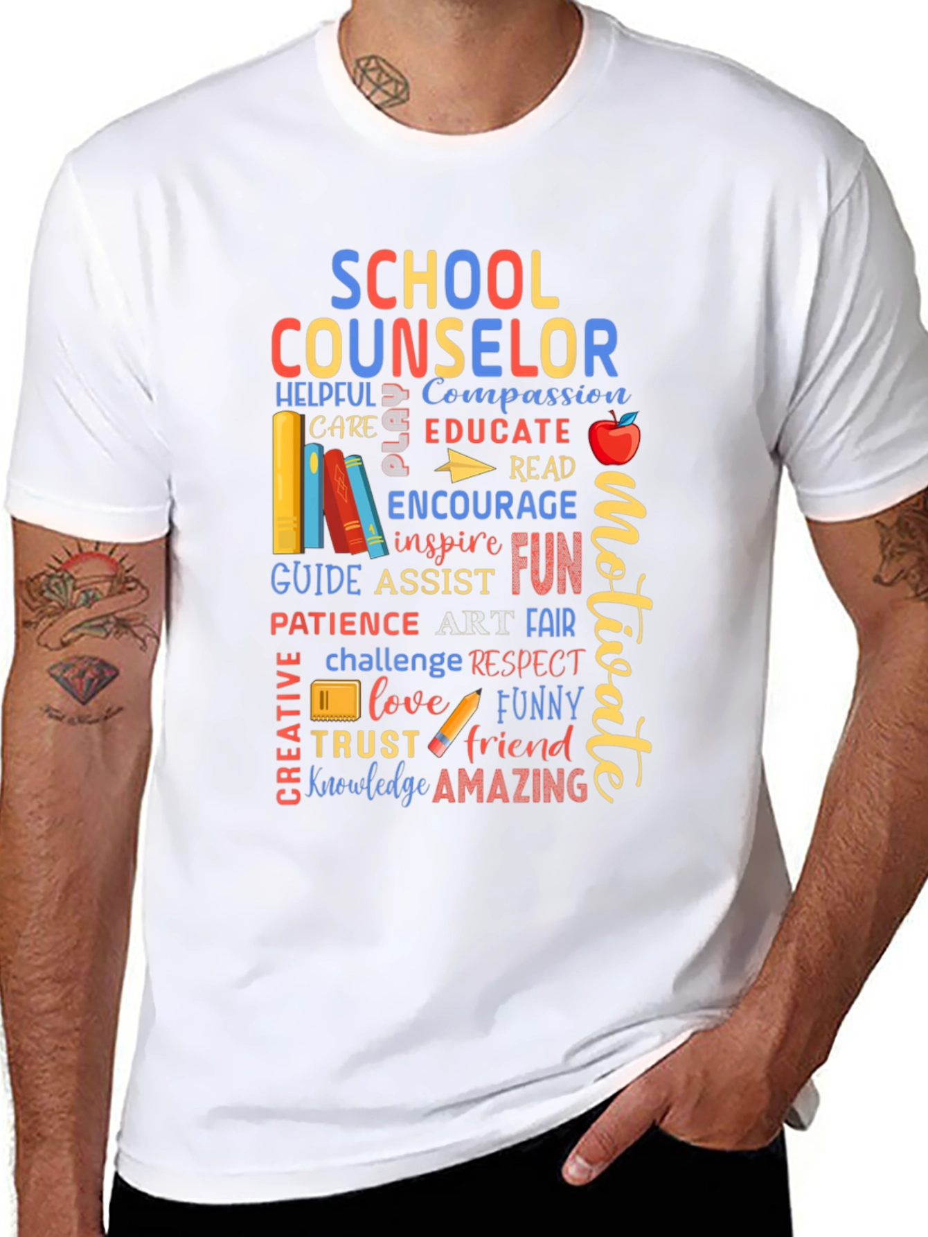 School Counselor Word Art T-Shirt