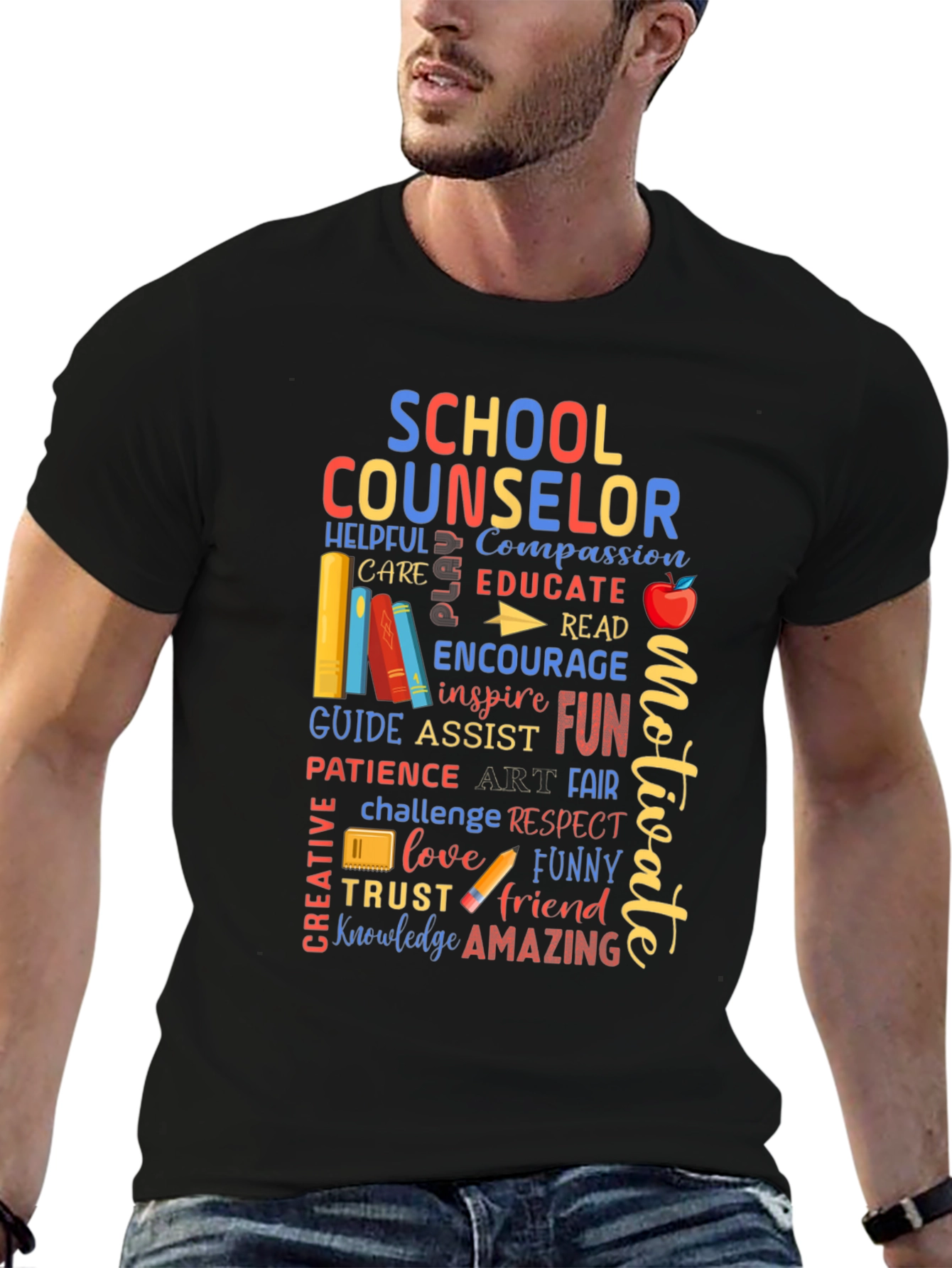 School Counselor Word Art T-Shirt