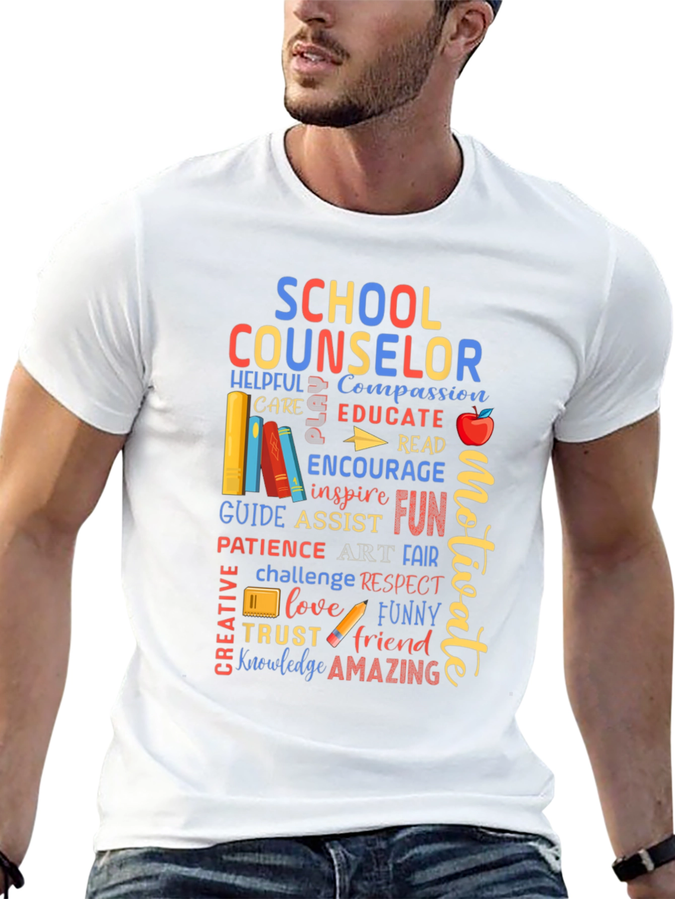 School Counselor Word Art T-Shirt