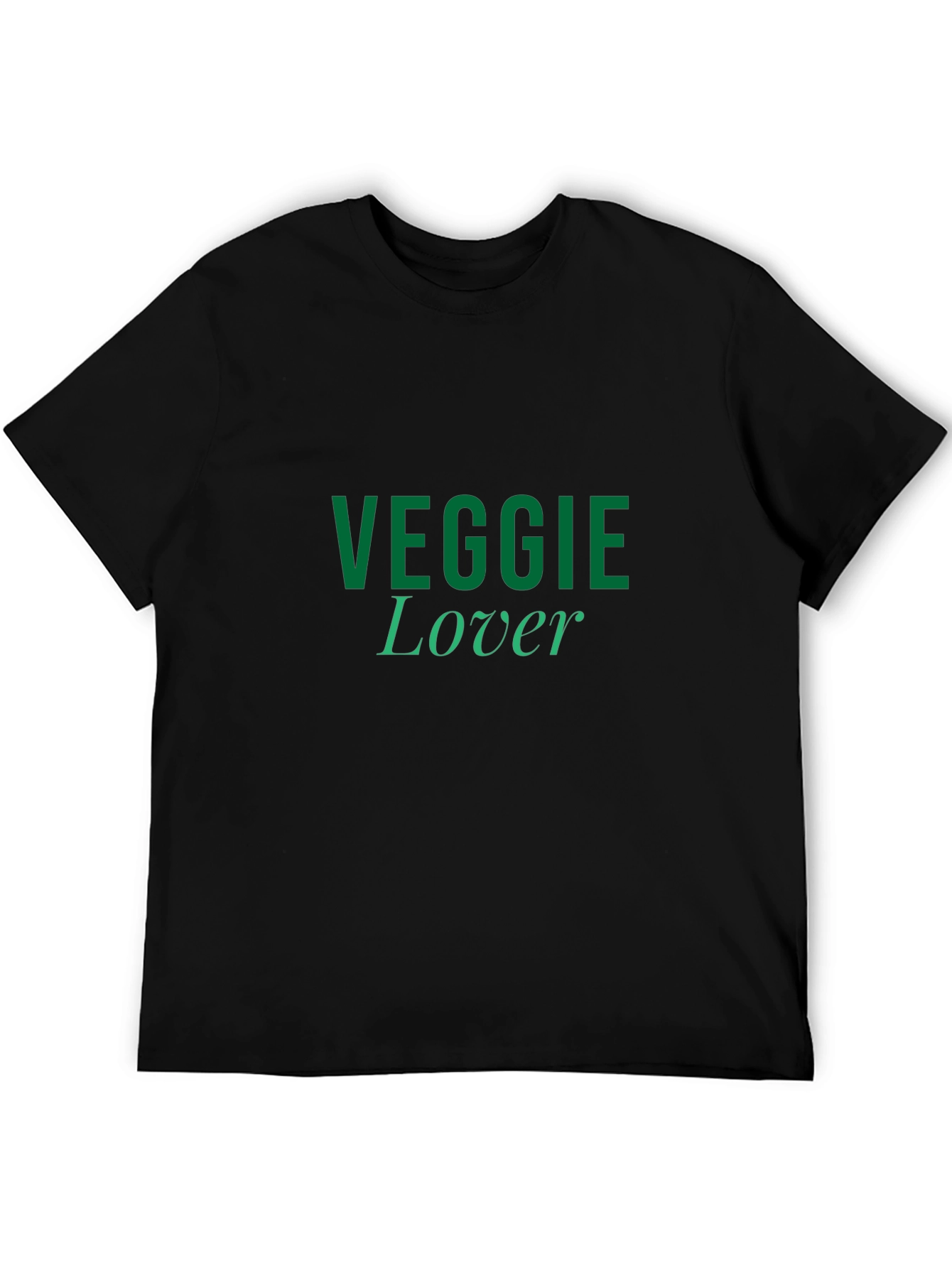Veggie Lover T-Shirt - Black Casual Style