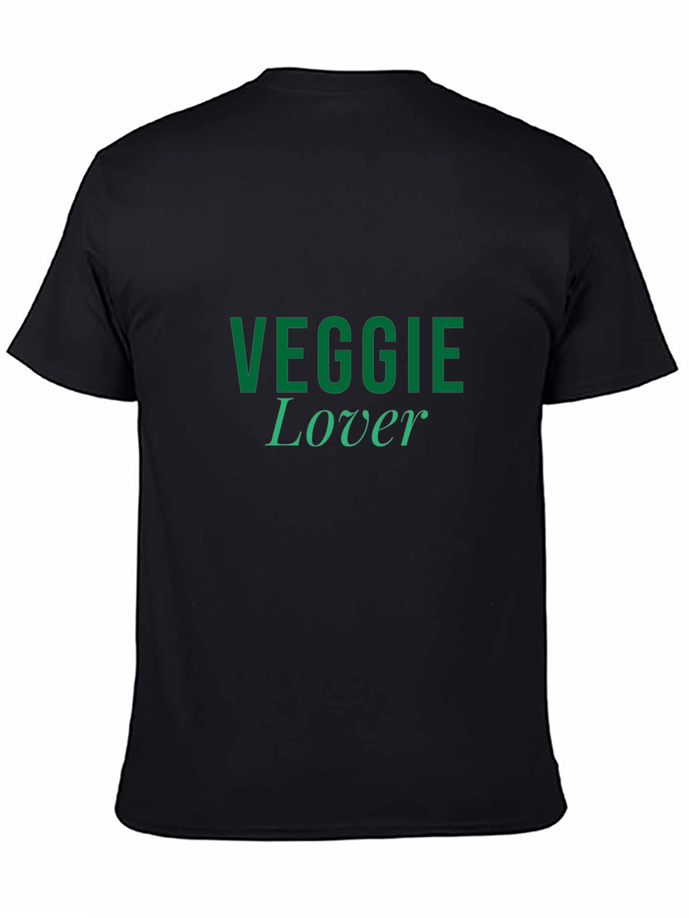 Veggie Lover T-Shirt - Black Casual Style