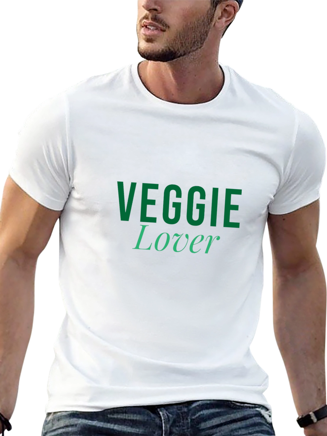 Veggie Lover T-Shirt - Black Casual Style