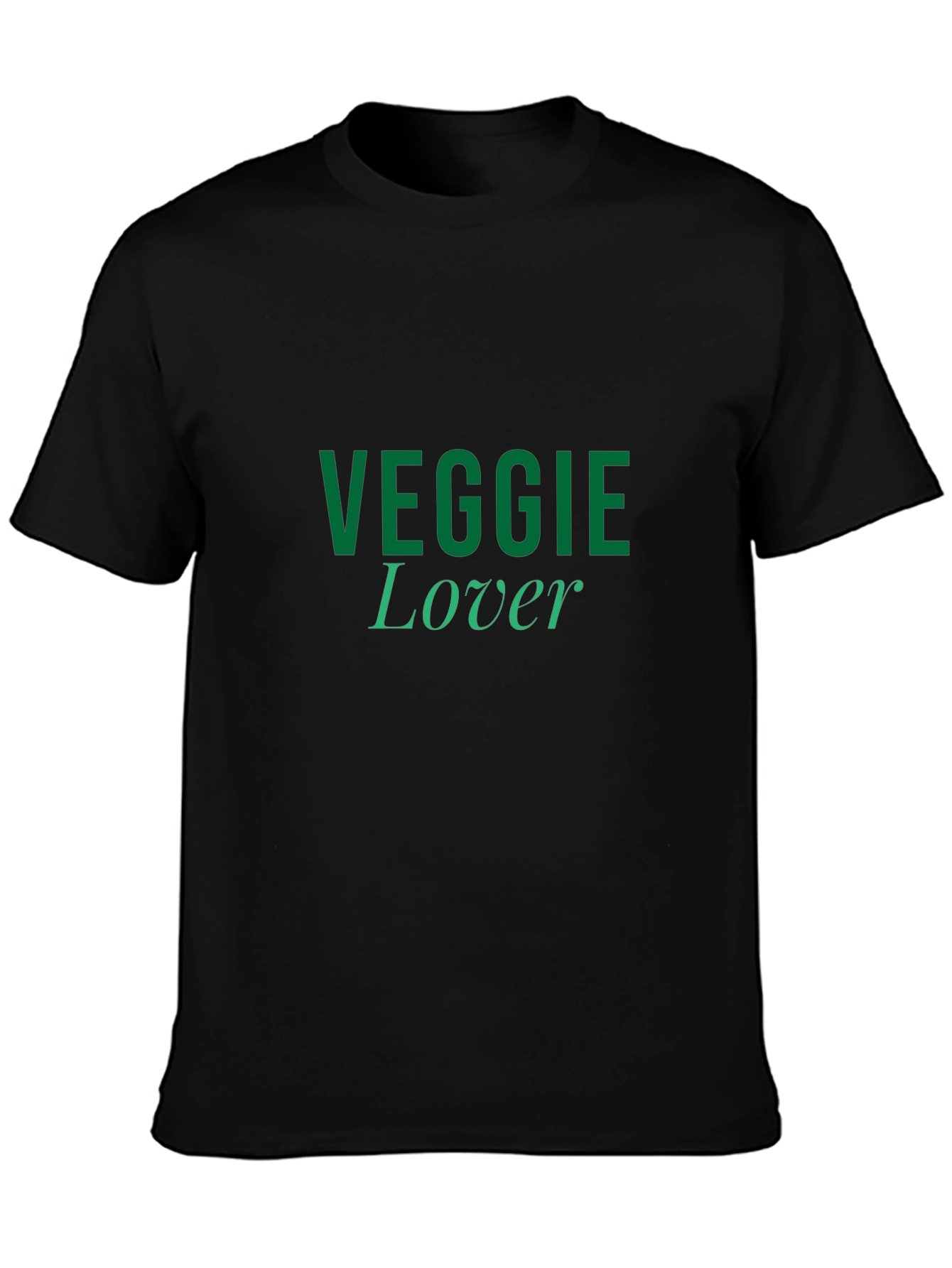 Veggie Lover T-Shirt - Black Casual Style