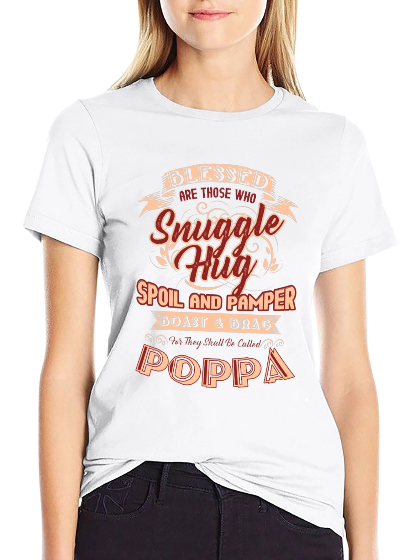 Blessed Poppa T-Shirt - Snuggle Hug Spoil