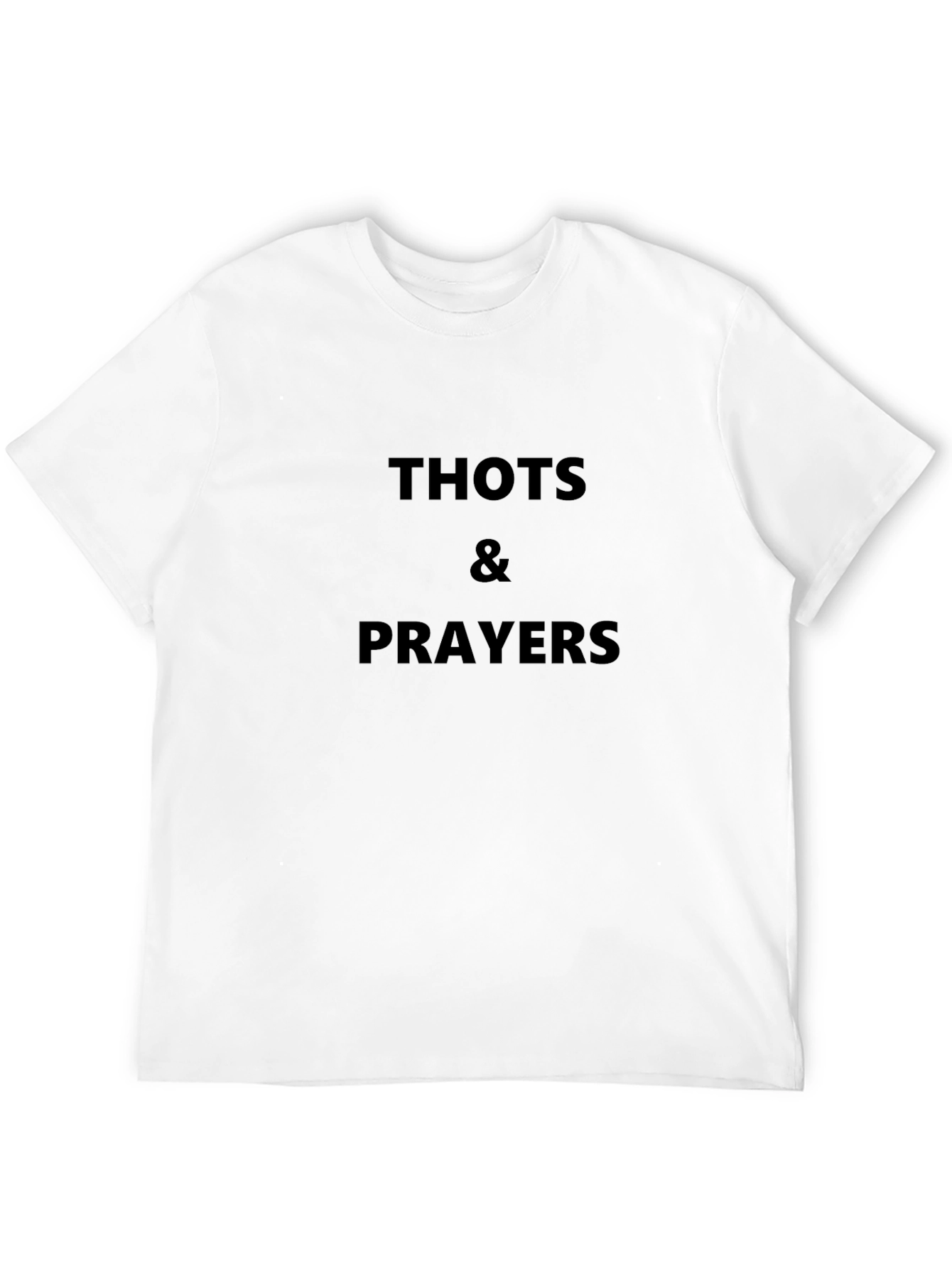 Thots & Prayers Graphic Tee - Black Crew Neck