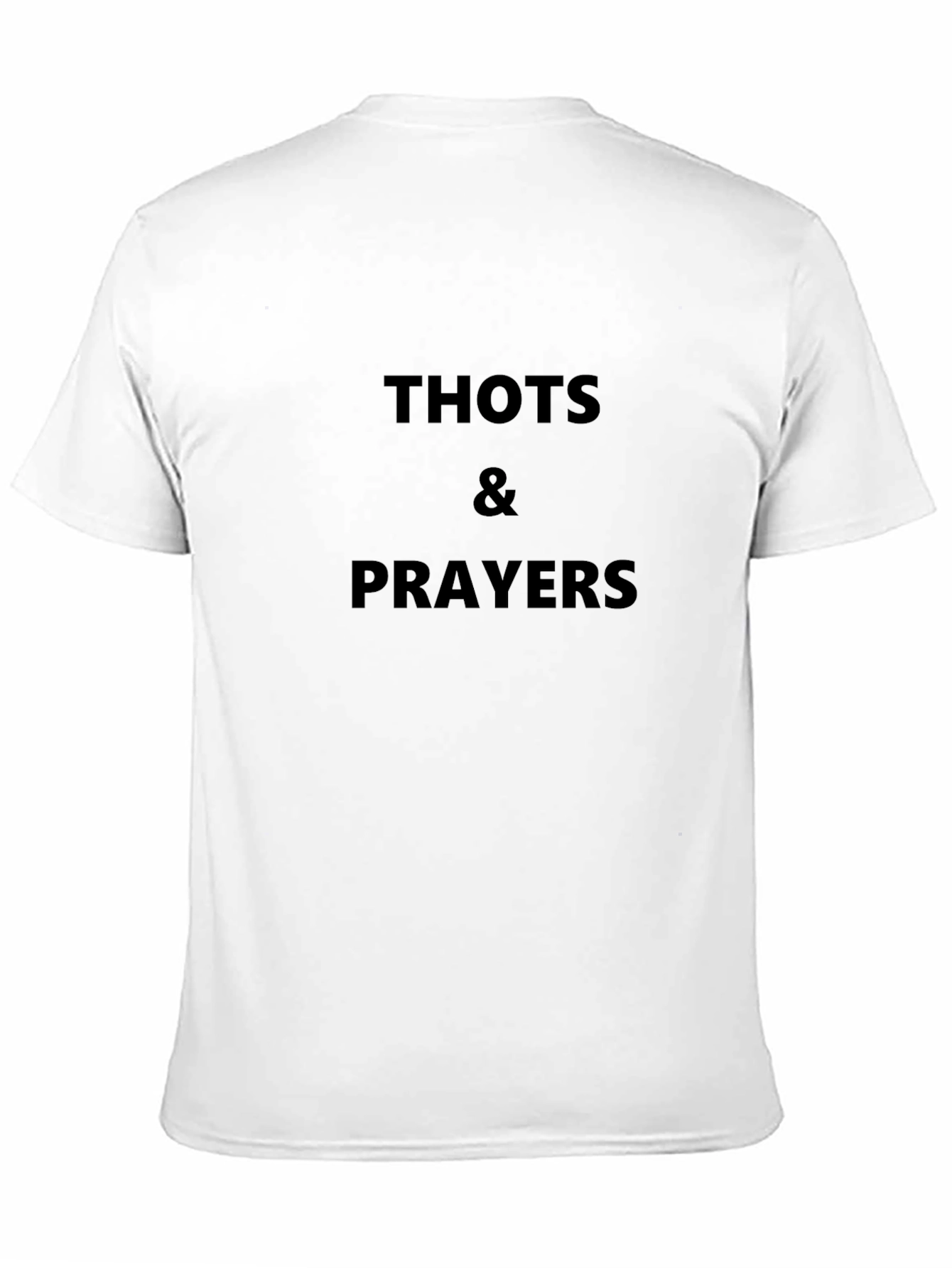 Thots & Prayers Graphic Tee - Black Crew Neck