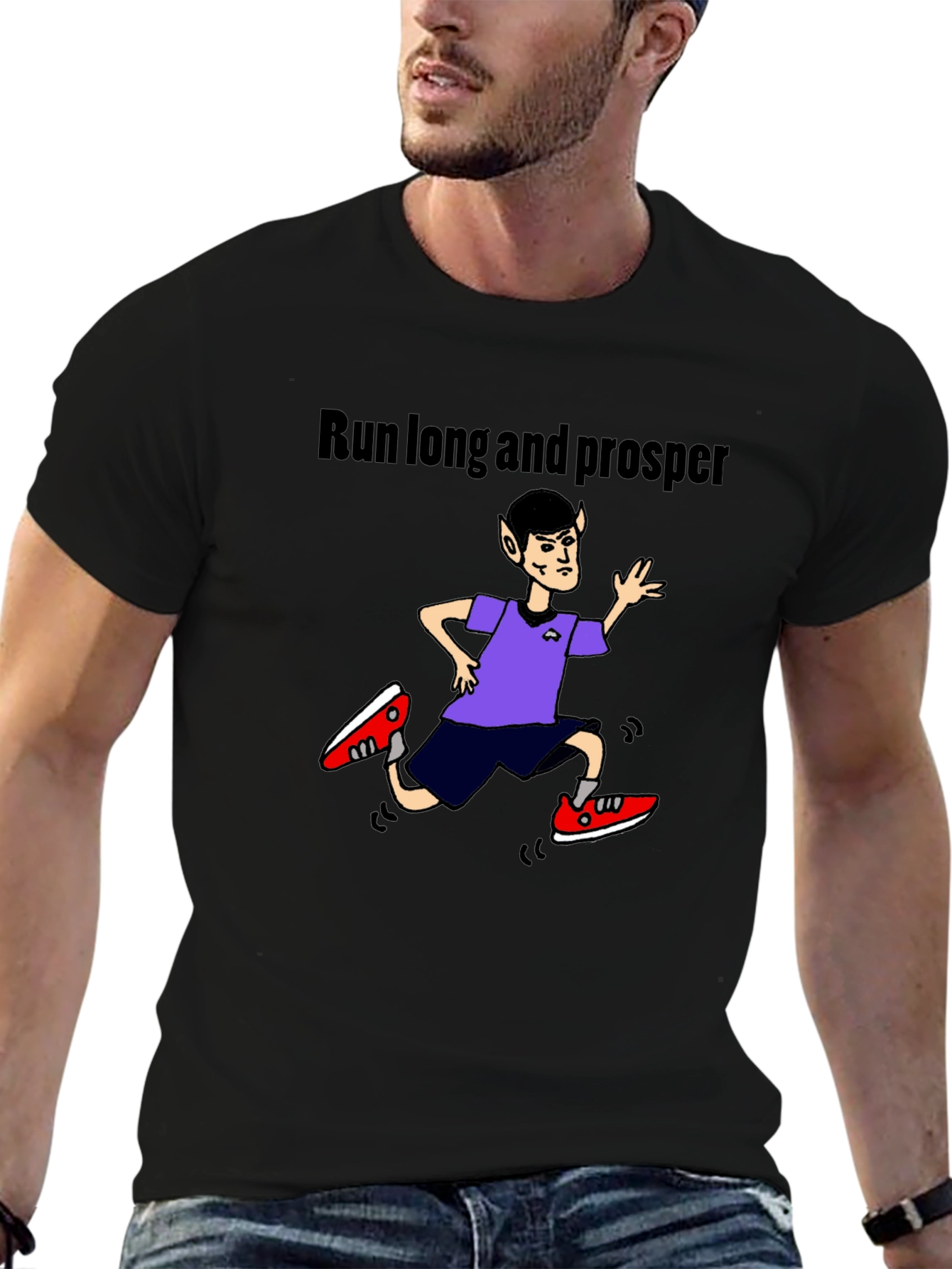 Run Long and Prosper Black T-Shirt