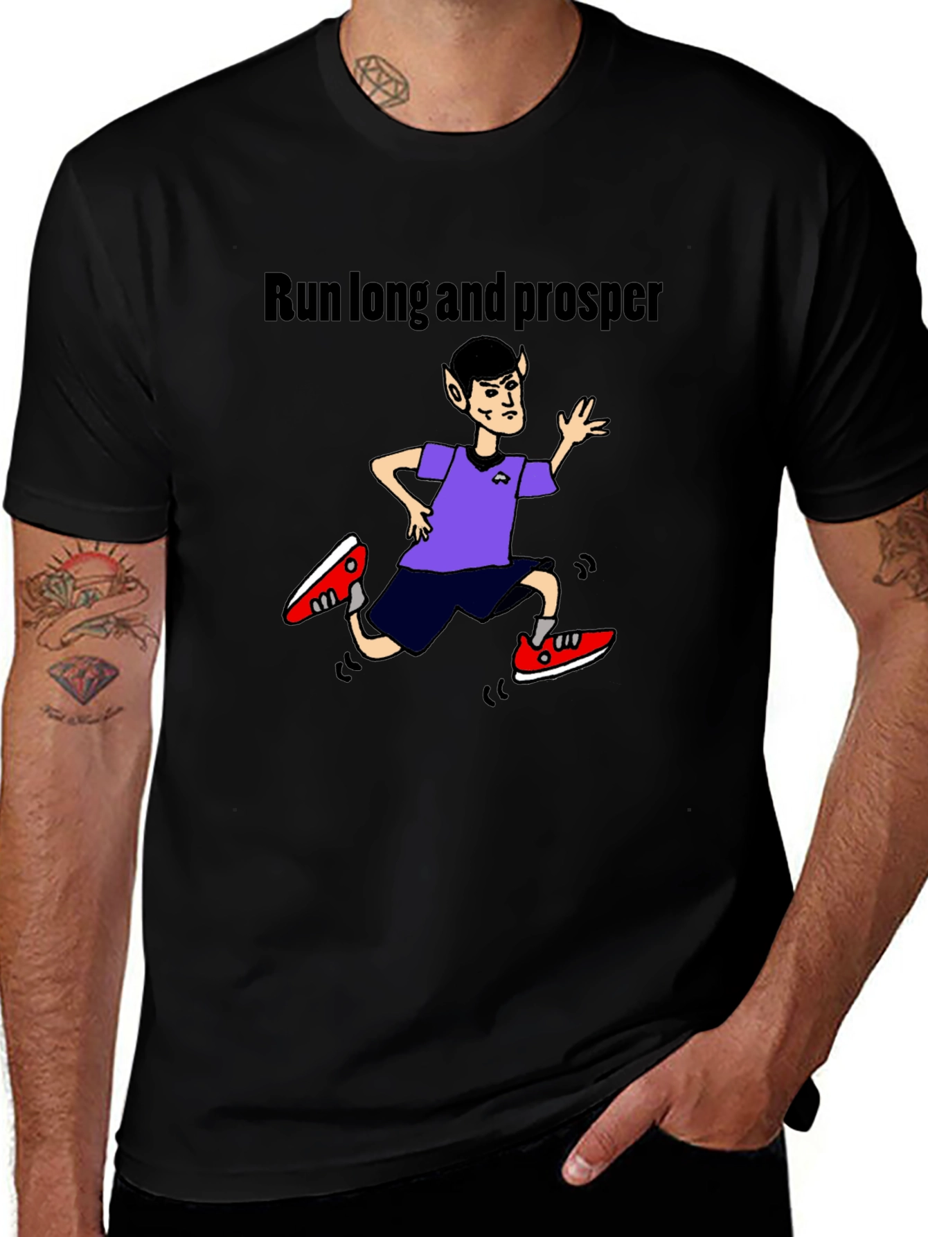 Run Long and Prosper Black T-Shirt
