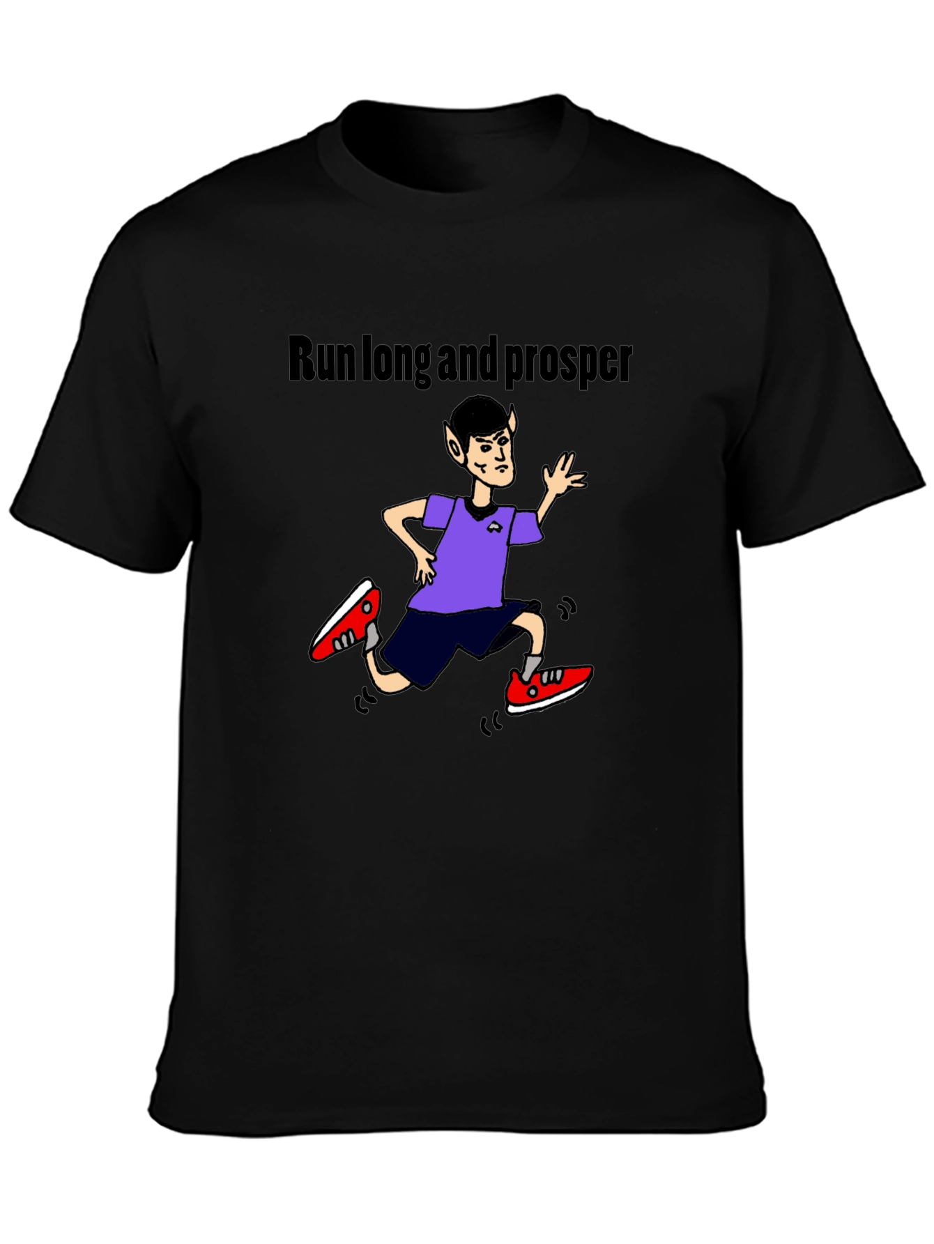 Run Long and Prosper Black T-Shirt