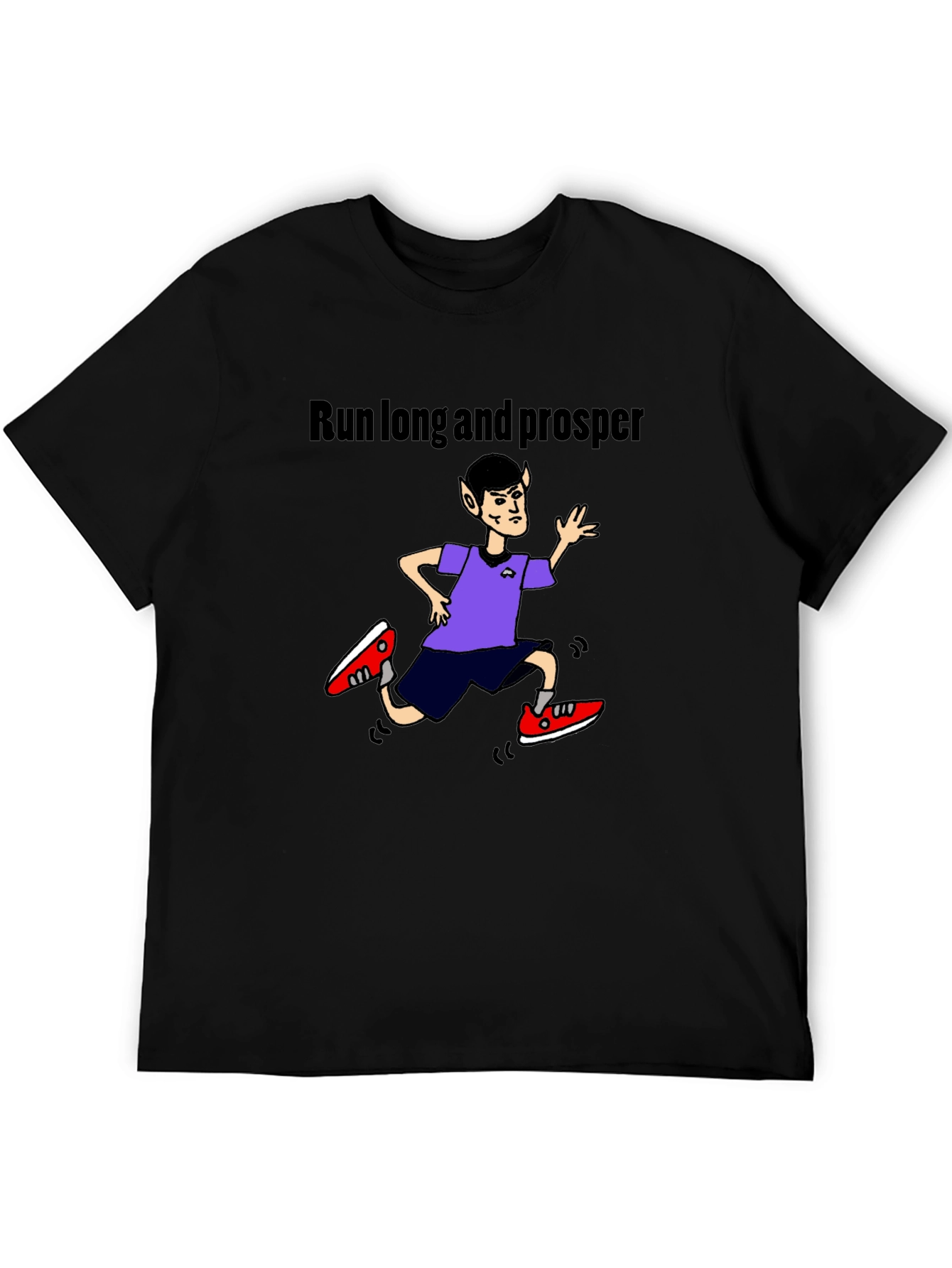 Run Long and Prosper Black T-Shirt