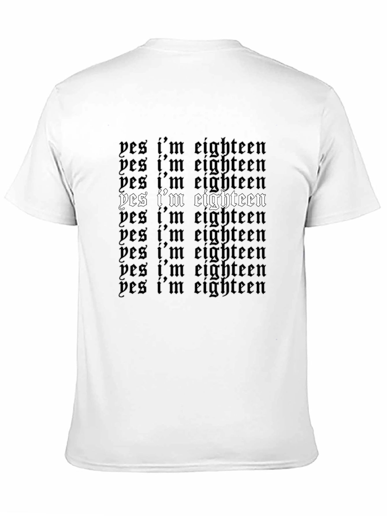 Yes Im Eighteen Black Graphic Tee