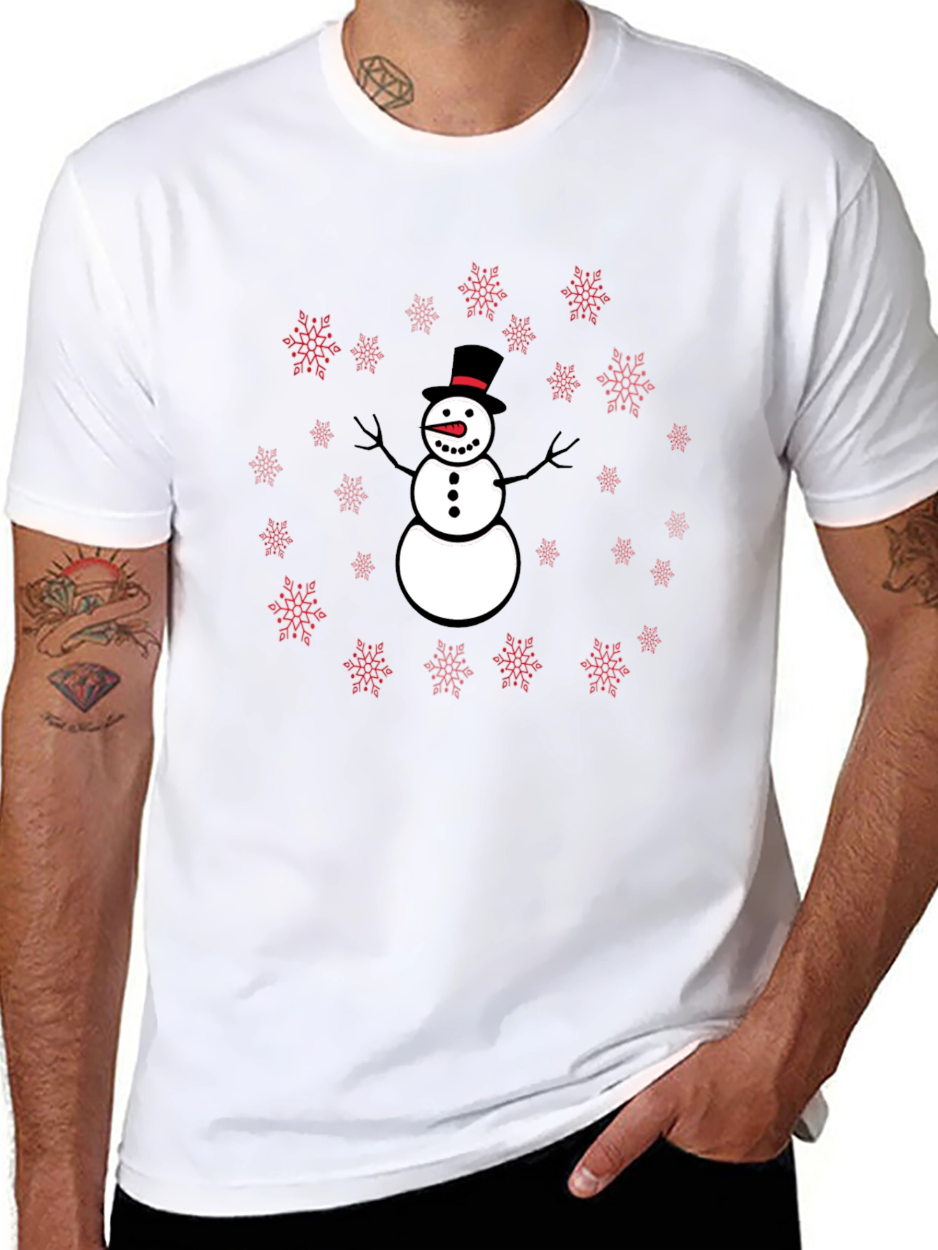 Snowman Snowflake Graphic Tee