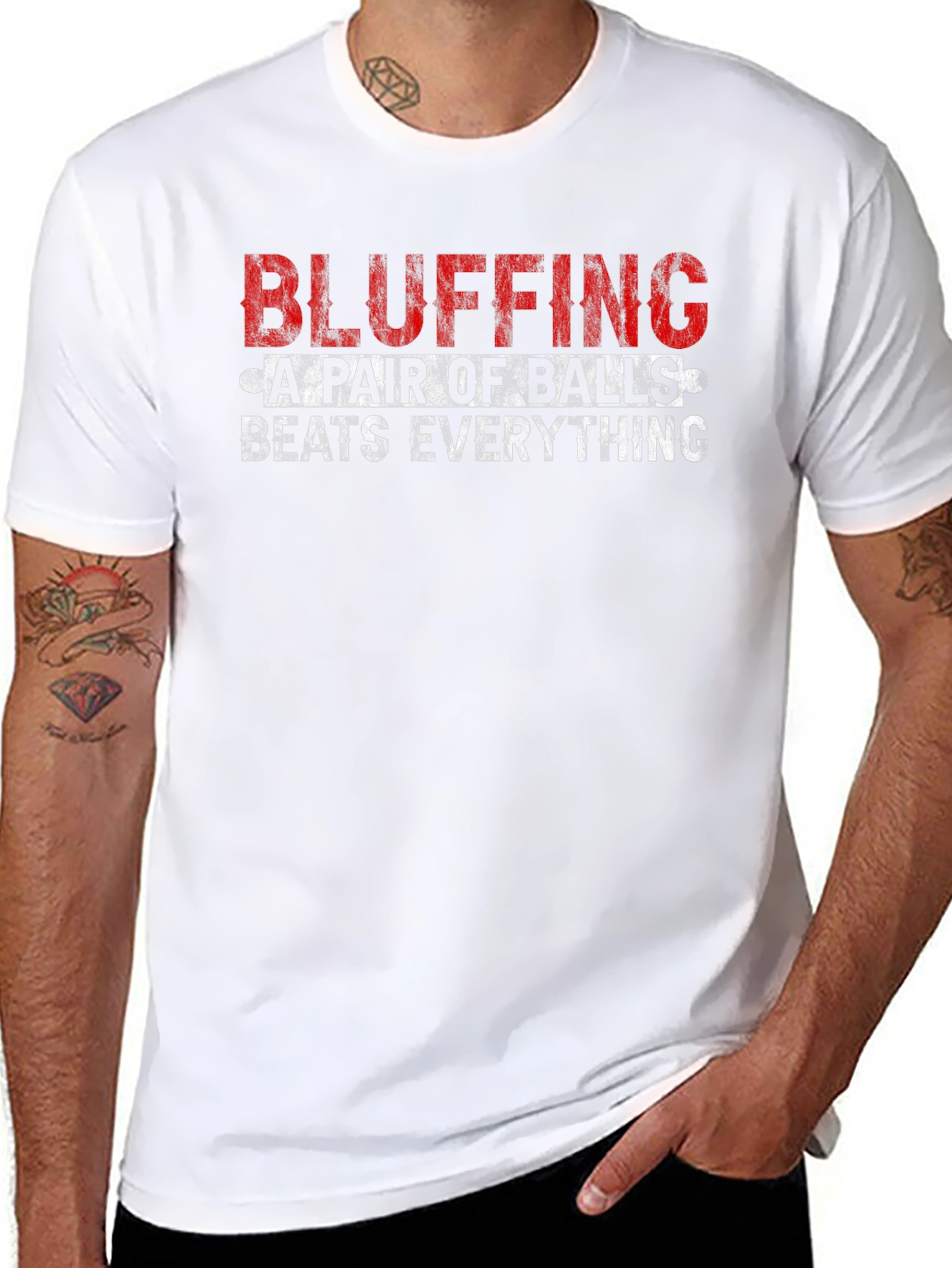 Bluffing A Pair of Balls Graphic T-Shirt