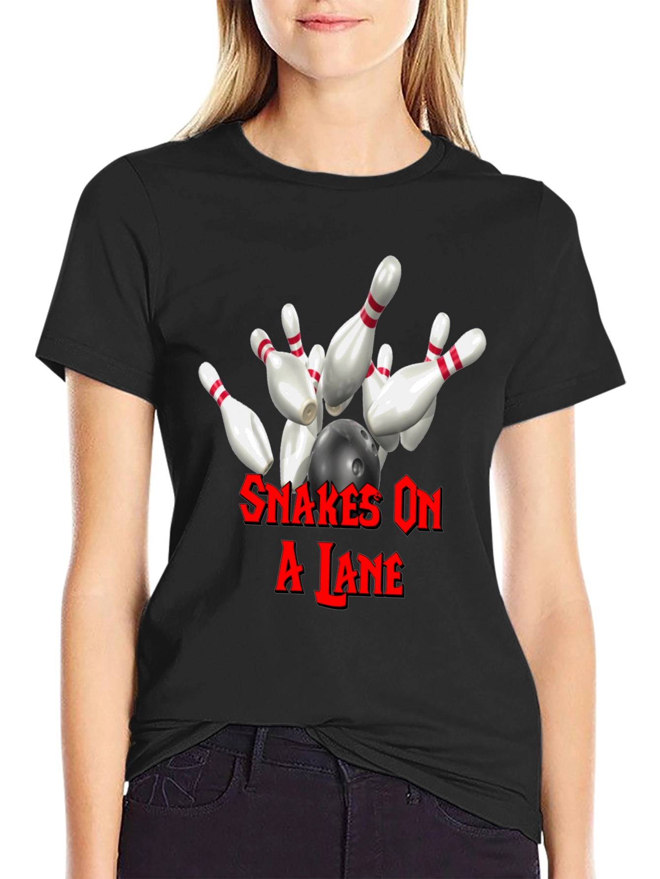 Snakes On A Lane Bowling T-Shirt