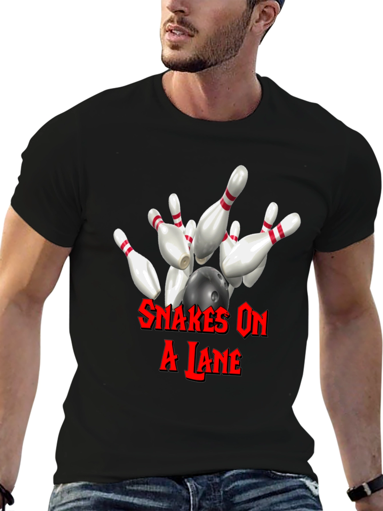 Snakes On A Lane Bowling T-Shirt