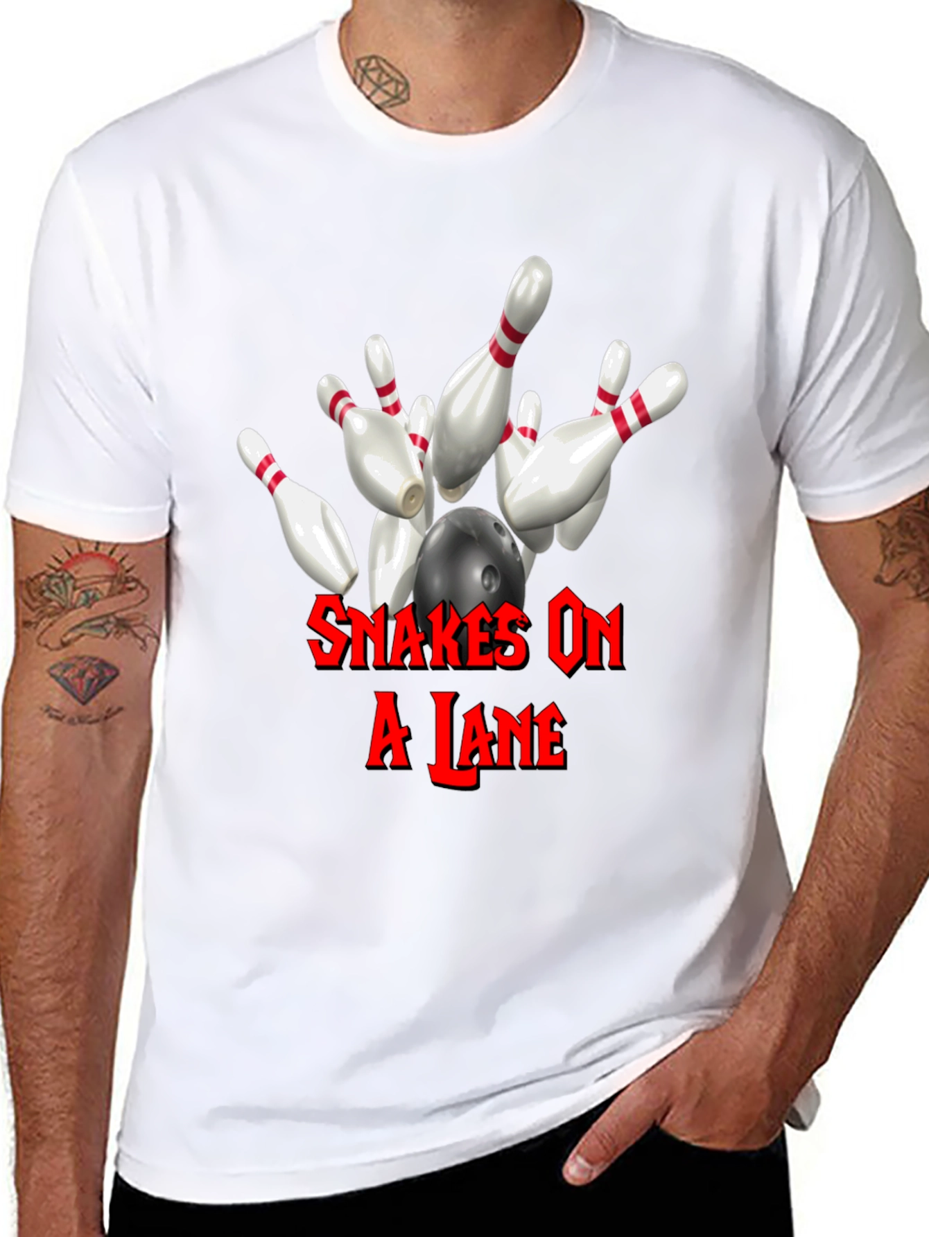 Snakes On A Lane Bowling T-Shirt