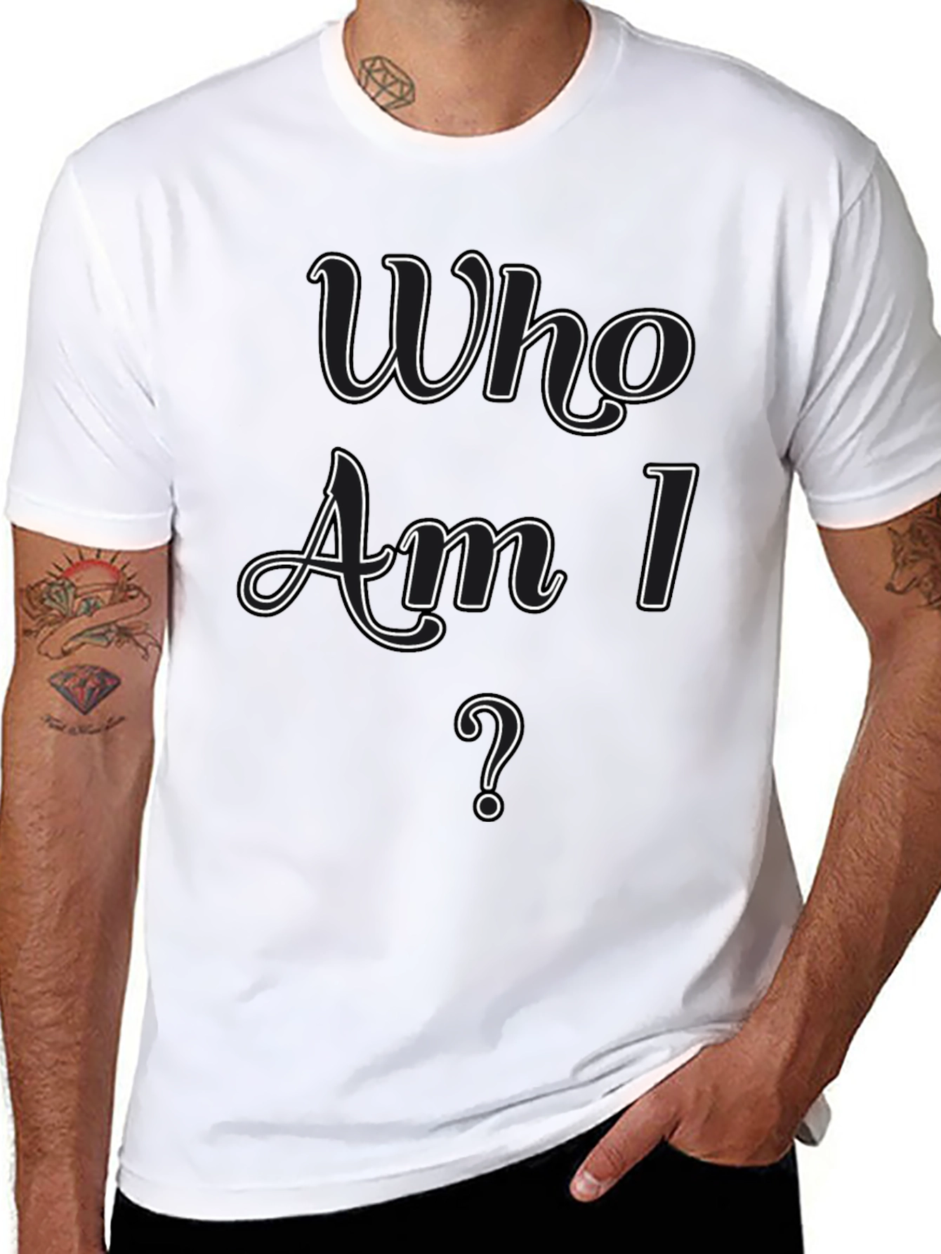 Who Am I? Graphic Tee - Stylish Casual Wear