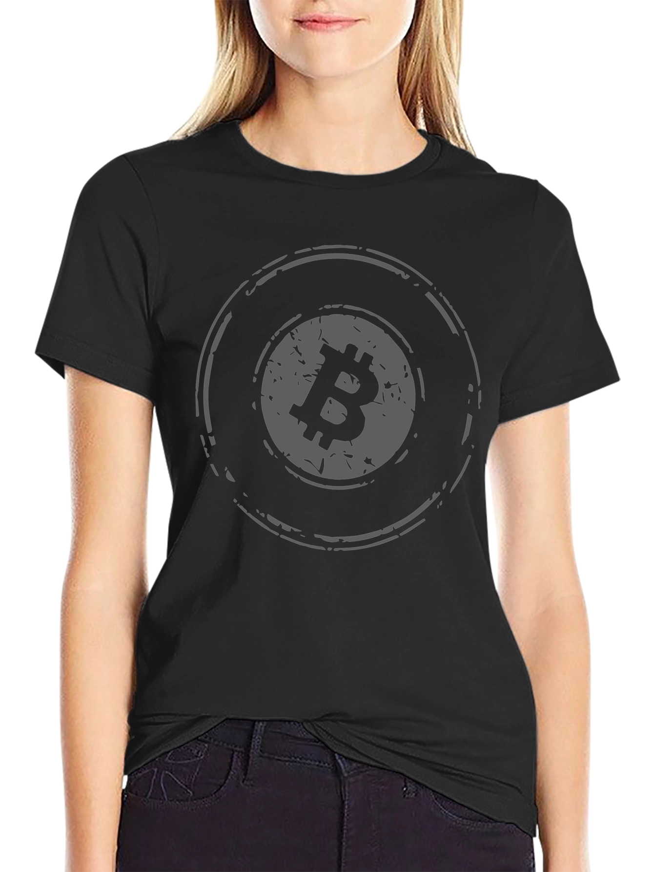 Bitcoin Logo Graphic Tee - Black Crypto T-Shirt