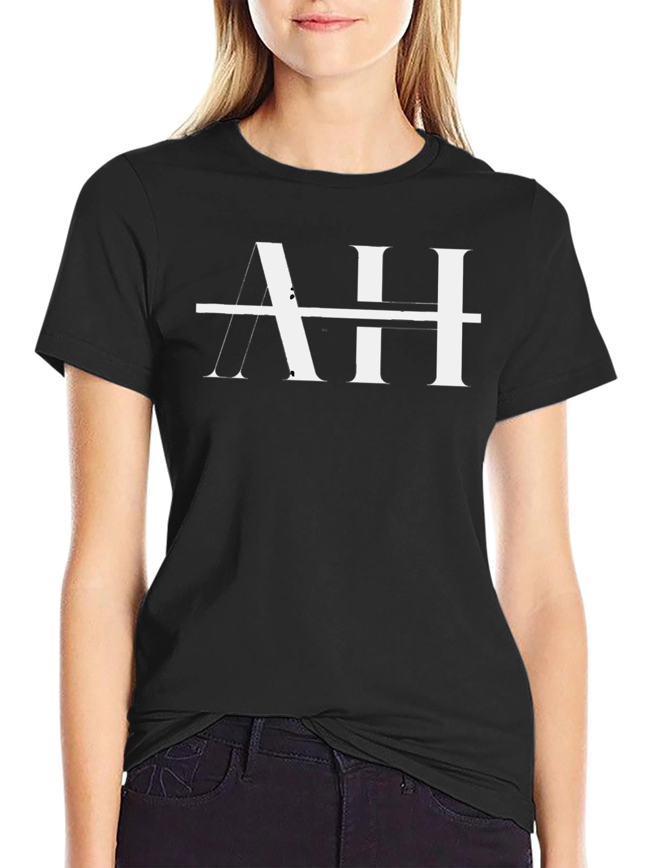 AH Graphic Print Black T-Shirt