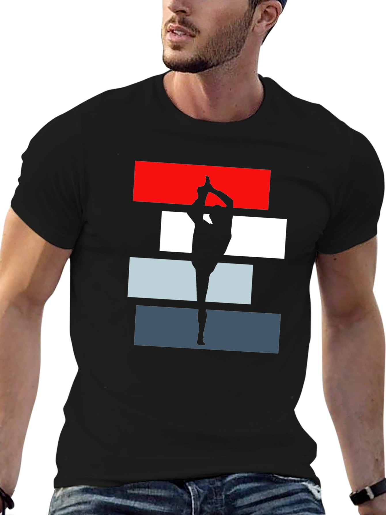 Yoga Silhouette Tee - Dancer Pose Graphic T-Shirt