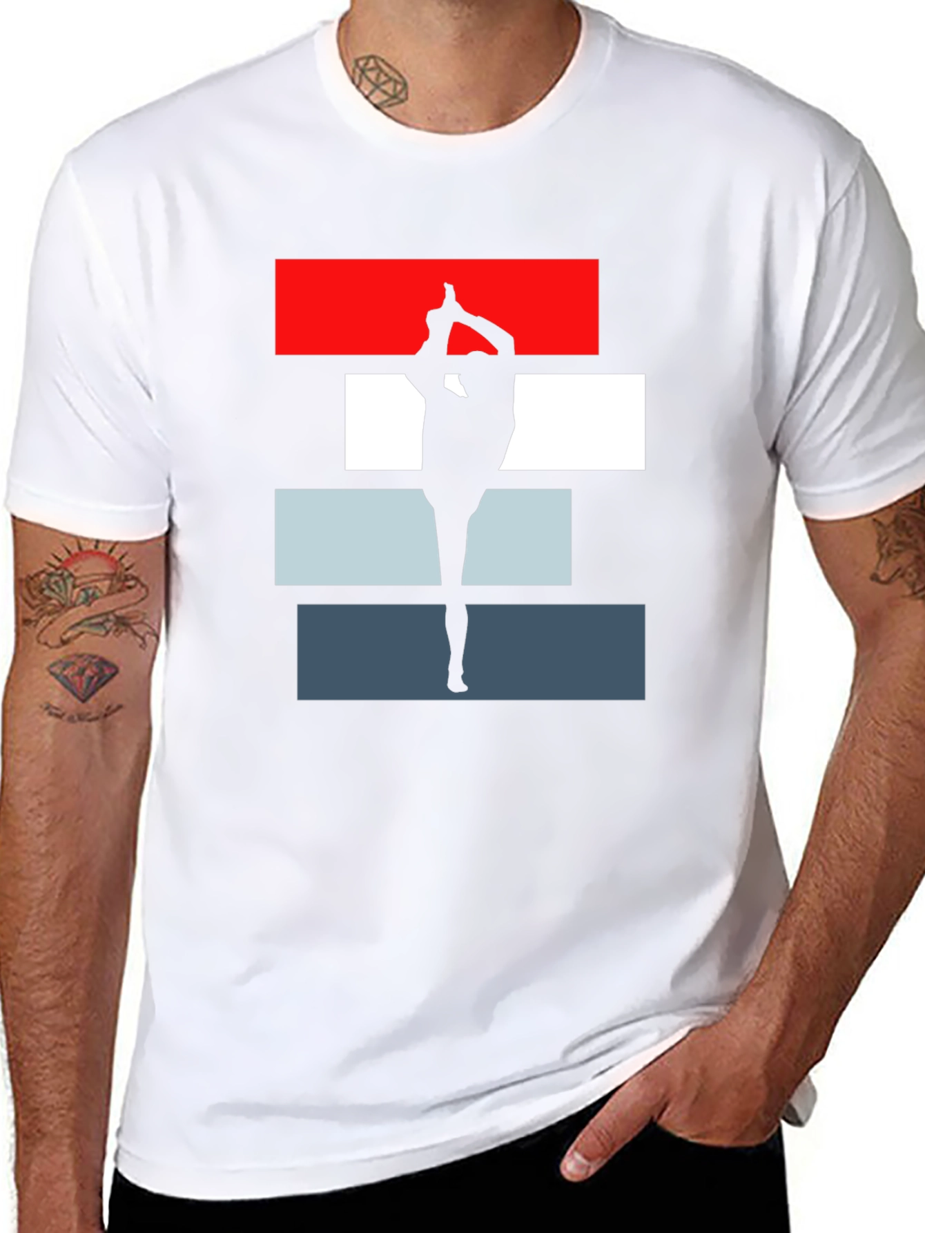 Yoga Silhouette Tee - Dancer Pose Graphic T-Shirt