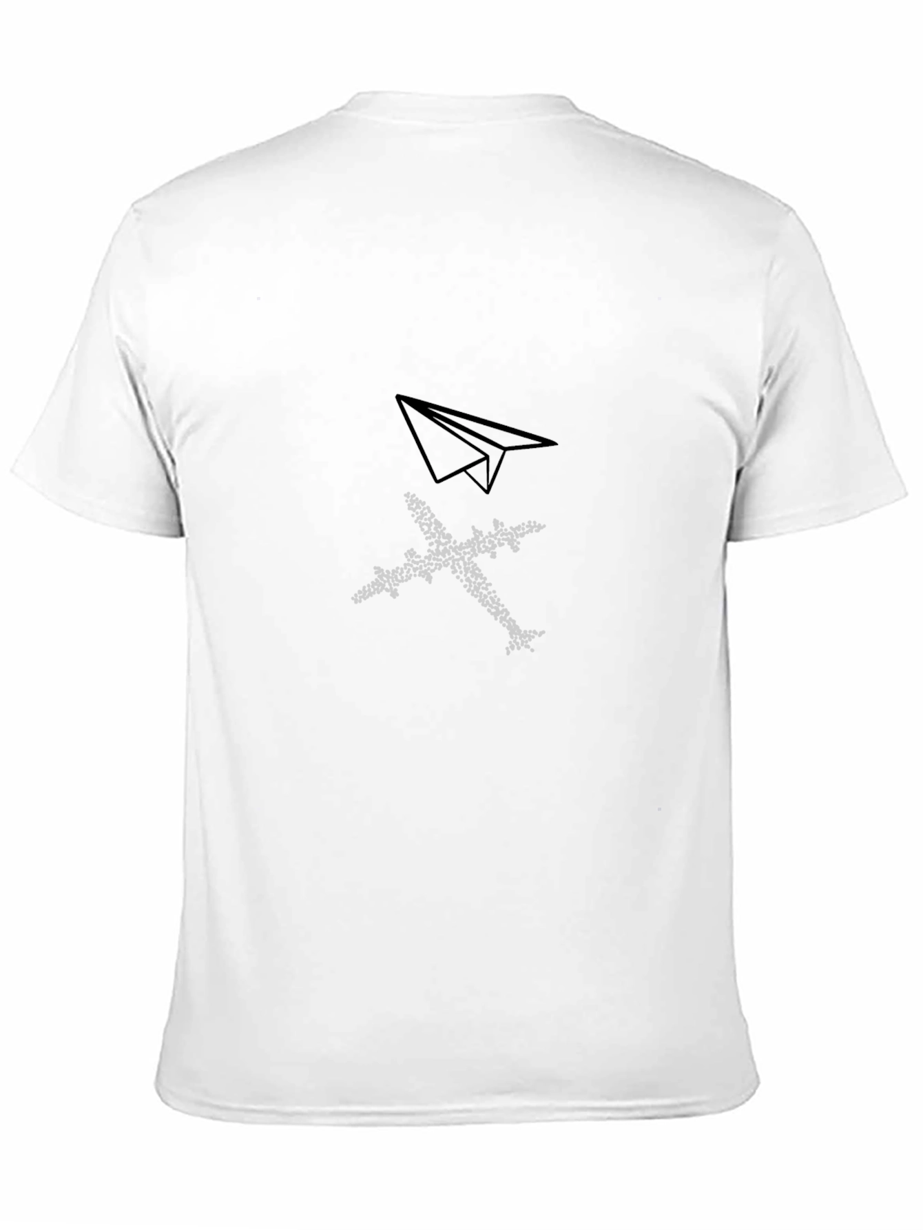 Black Airplane Print Crew Neck T-Shirt