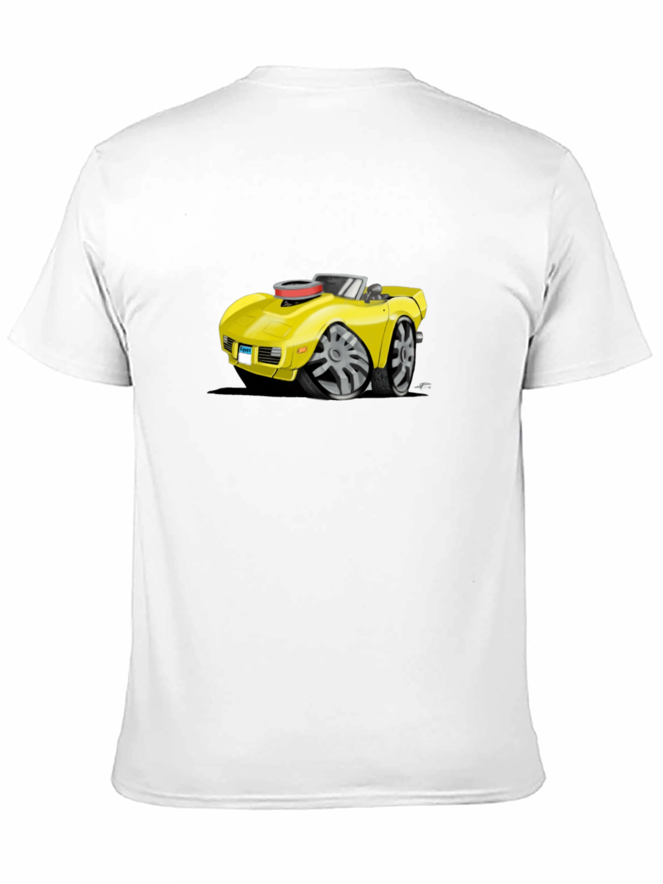Cartoon Car Graphic Tee - Black