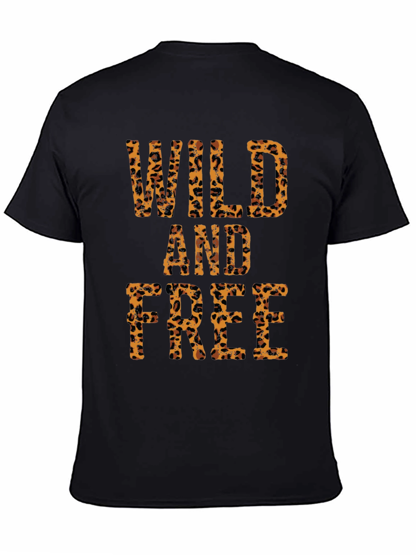 Wild and Free Leopard Print Graphic Tee