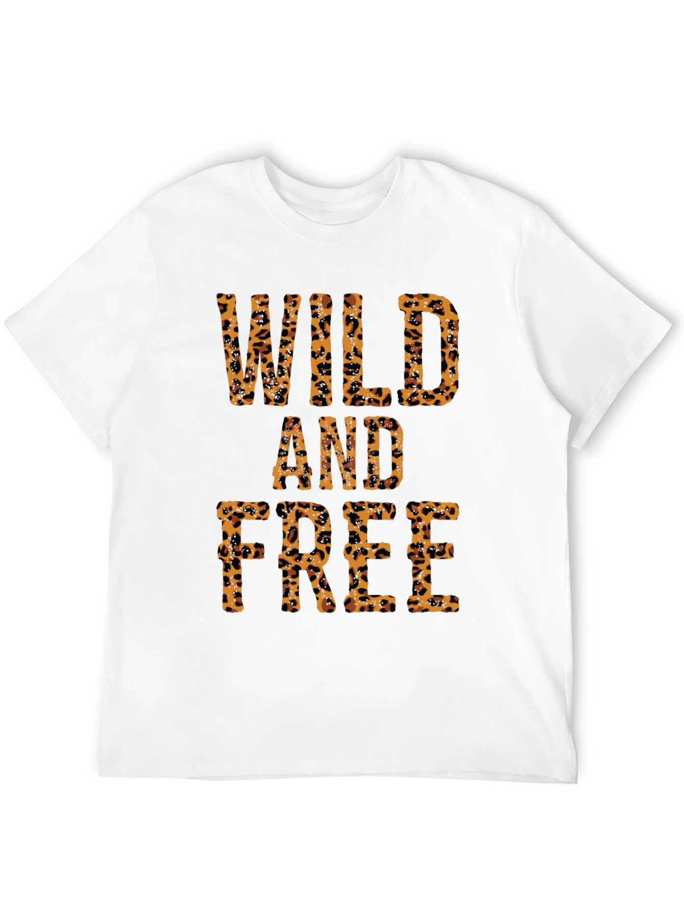 Wild and Free Leopard Print Graphic Tee
