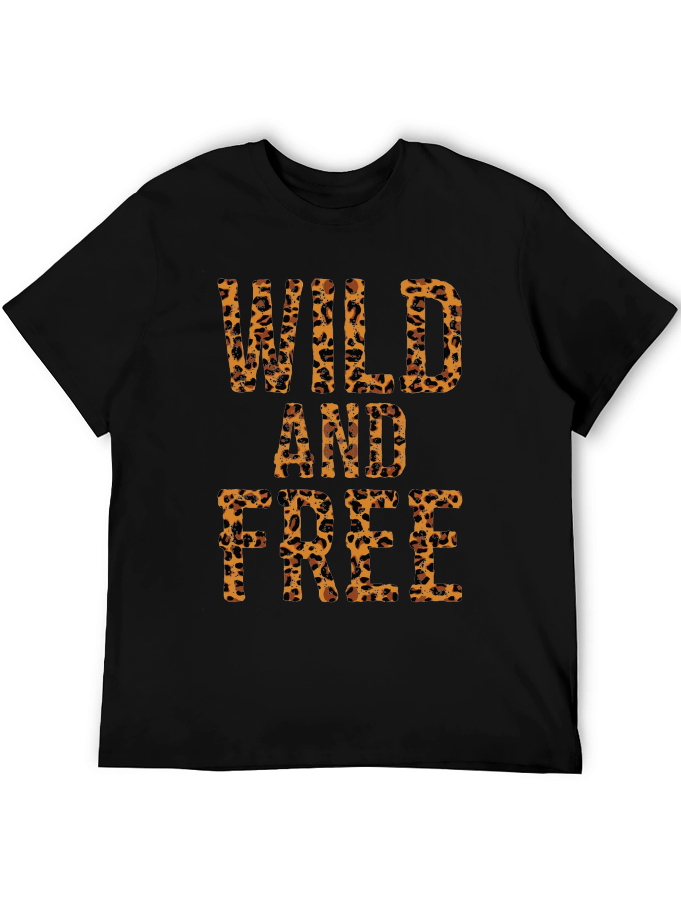 Wild and Free Leopard Print Graphic Tee