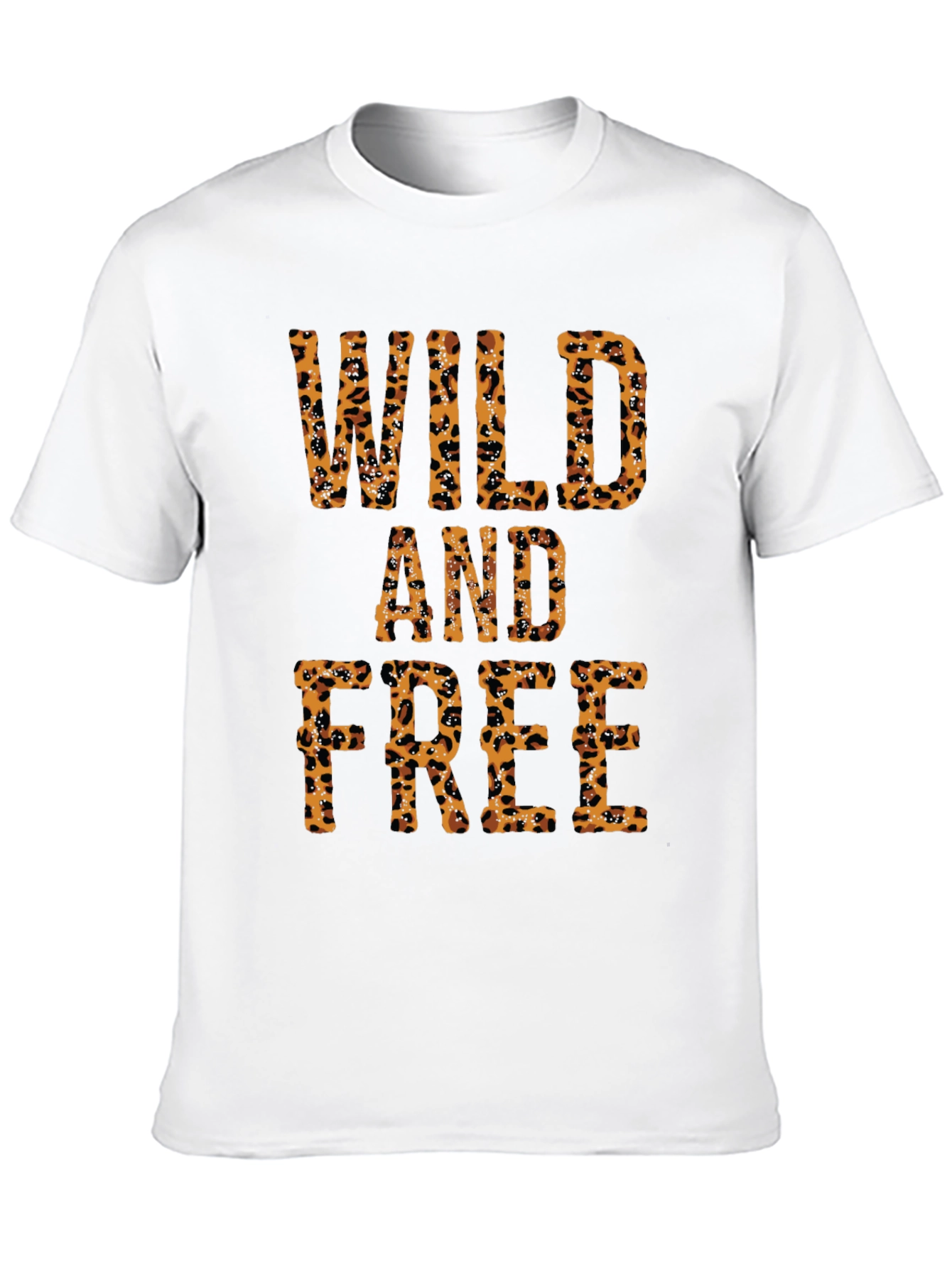 Wild and Free Leopard Print Graphic Tee