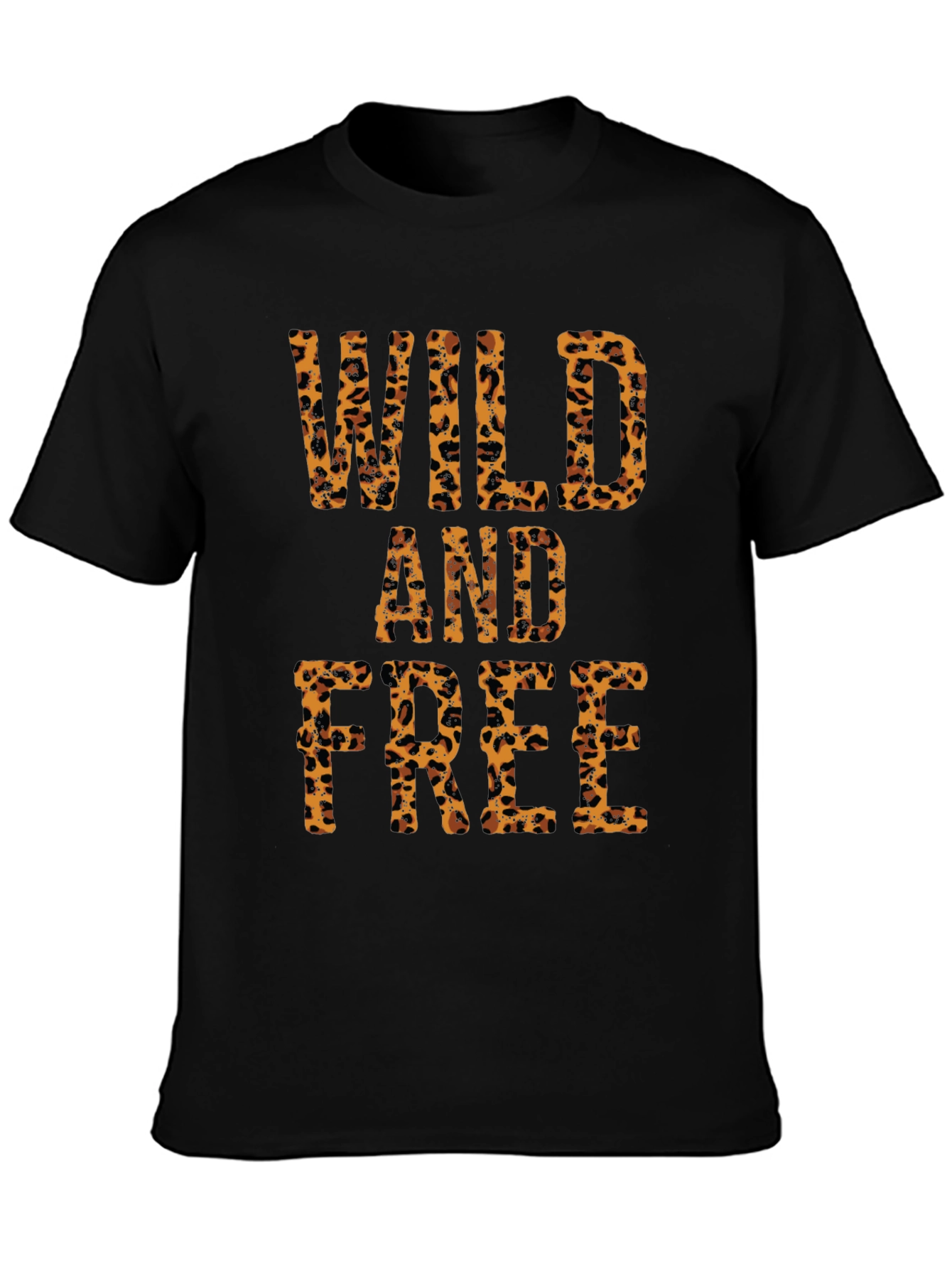 Wild and Free Leopard Print Graphic Tee