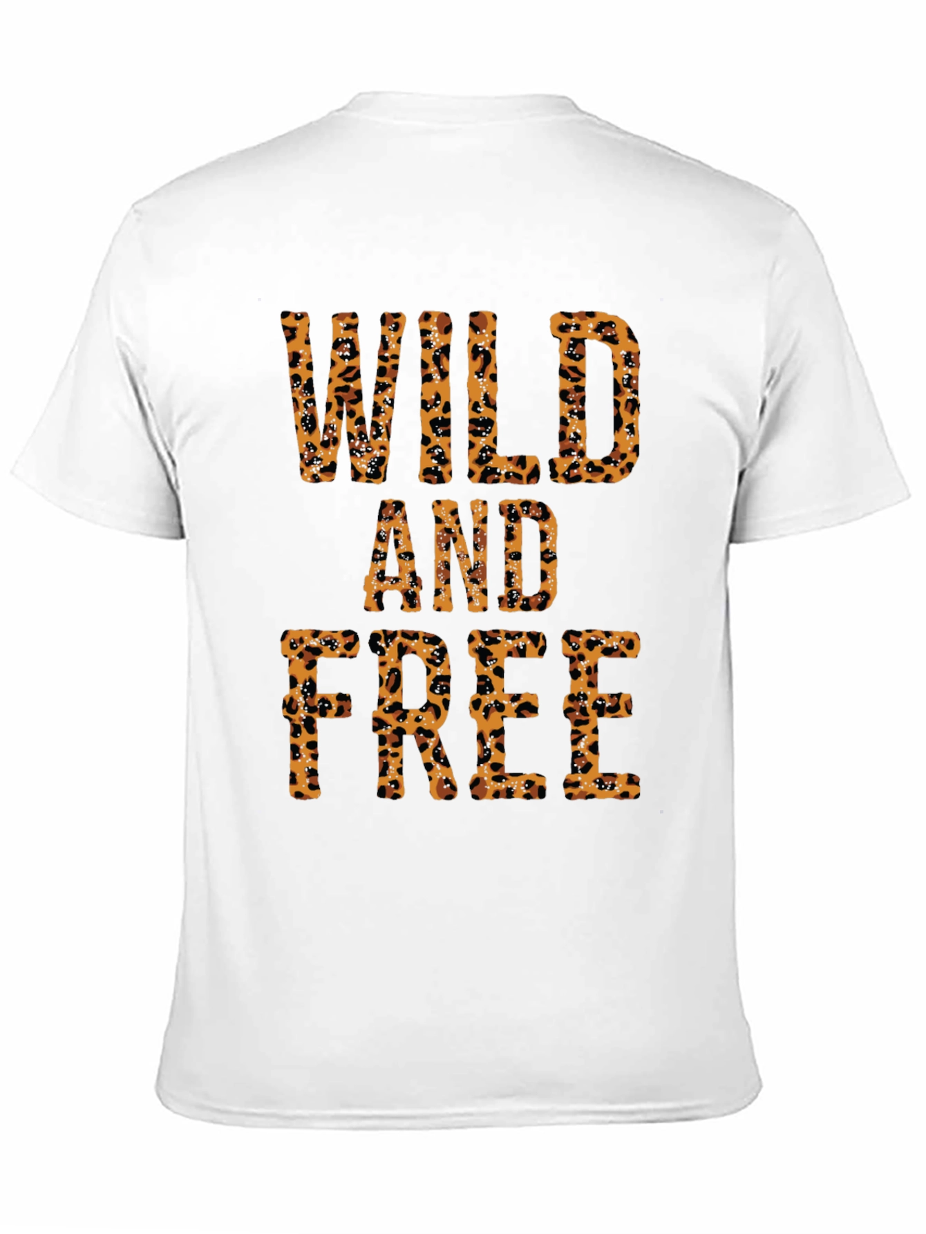 Wild and Free Leopard Print Graphic Tee