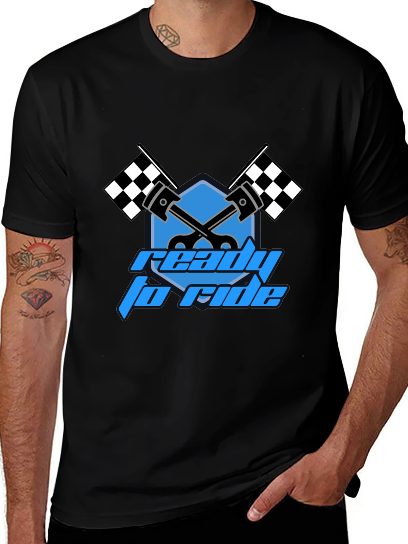 Ready to Ride Graphic T-Shirt - Black