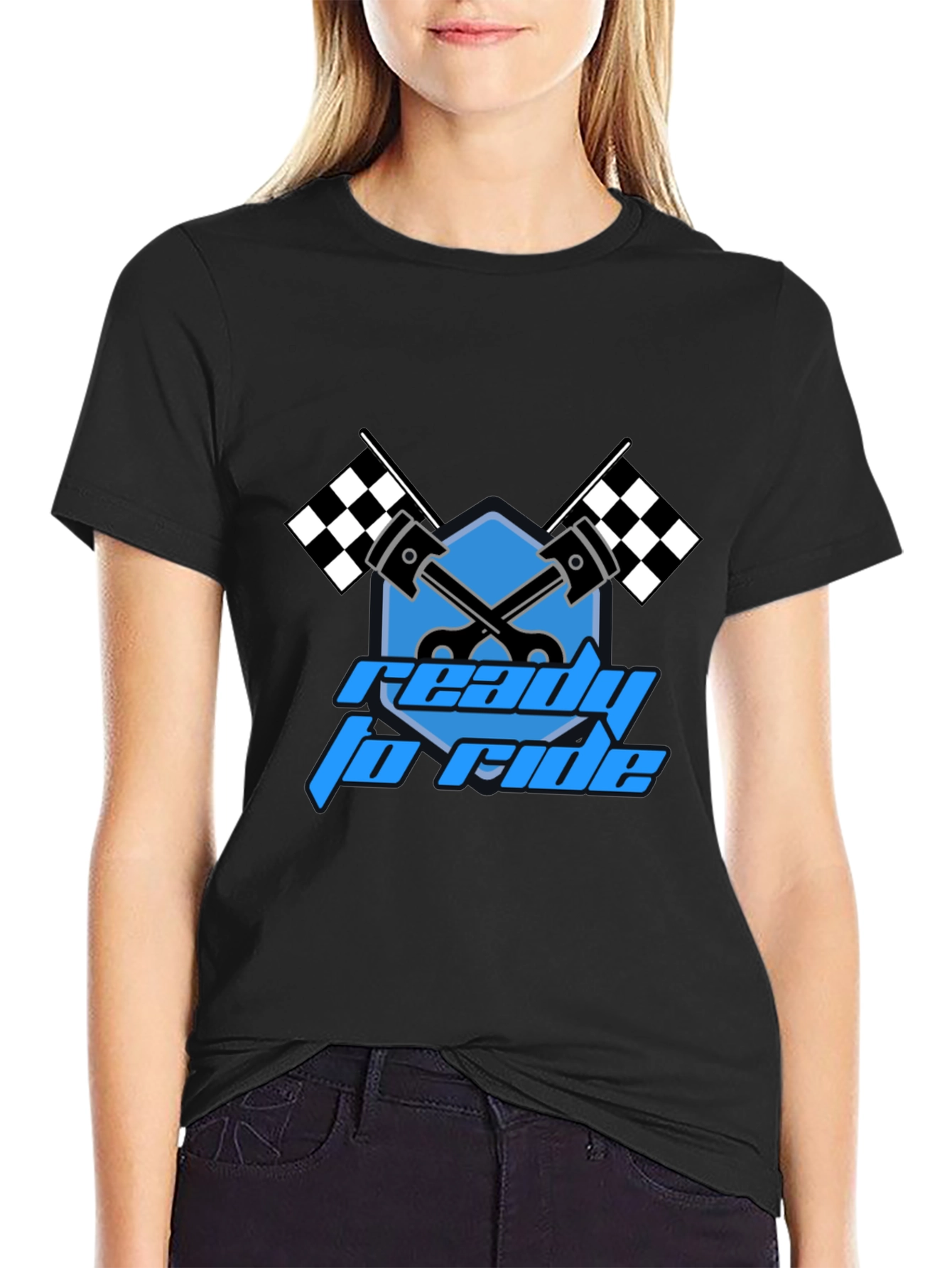 Ready to Ride Graphic T-Shirt - Black