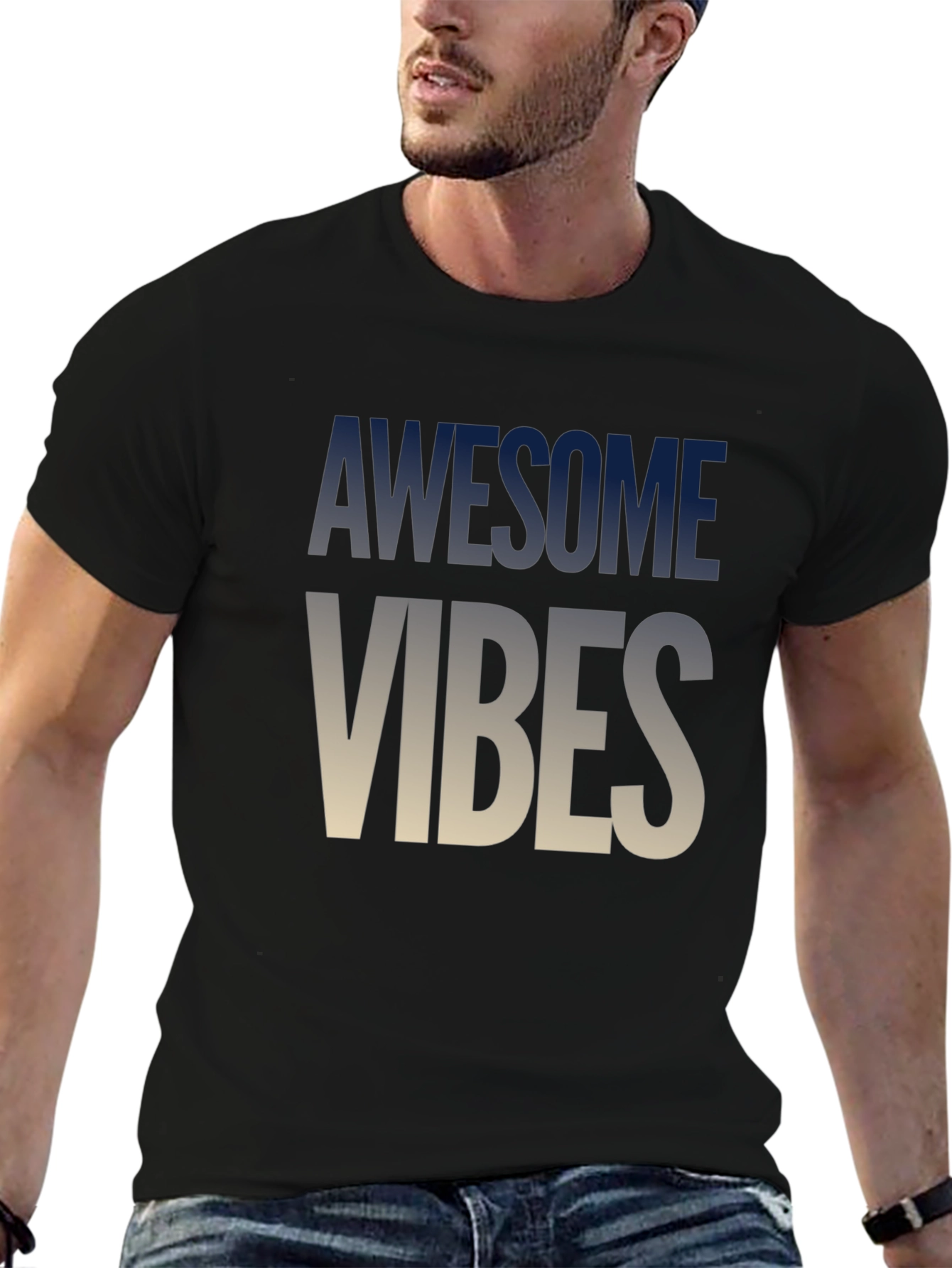 Awesome Vibes Graphic Tee - Cool Casual Style