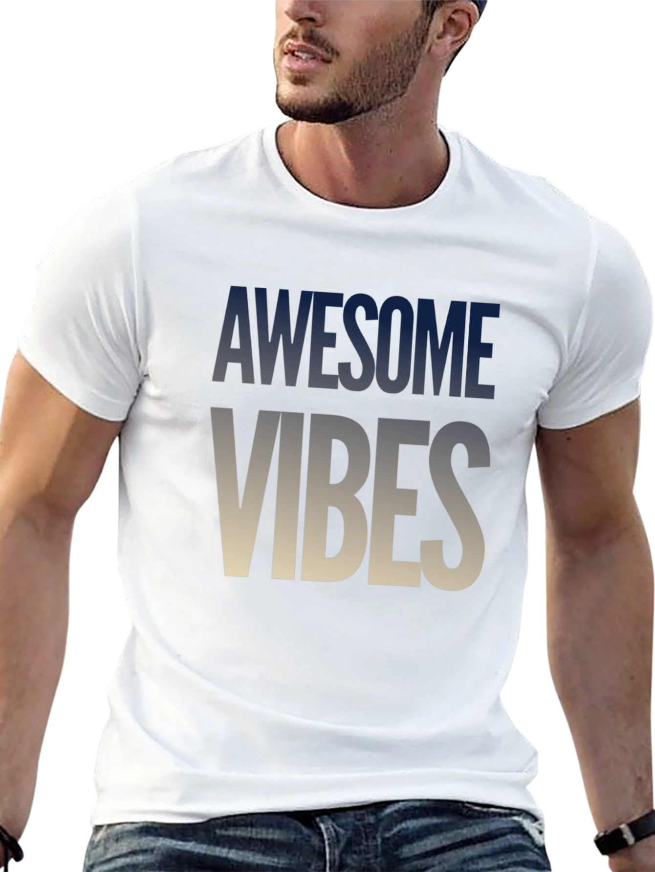 Awesome Vibes Graphic Tee - Cool Casual Style