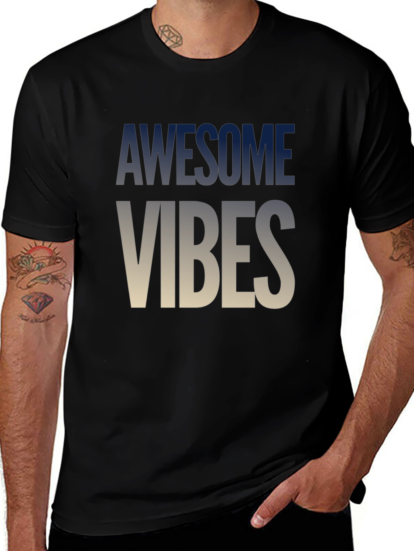 Awesome Vibes Graphic Tee - Cool Casual Style