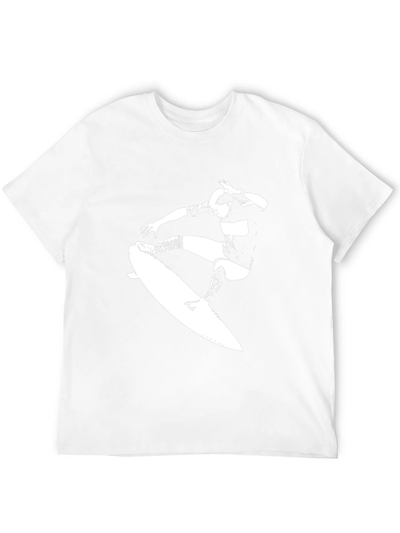 Surfing Silhouette Graphic Tee - Black