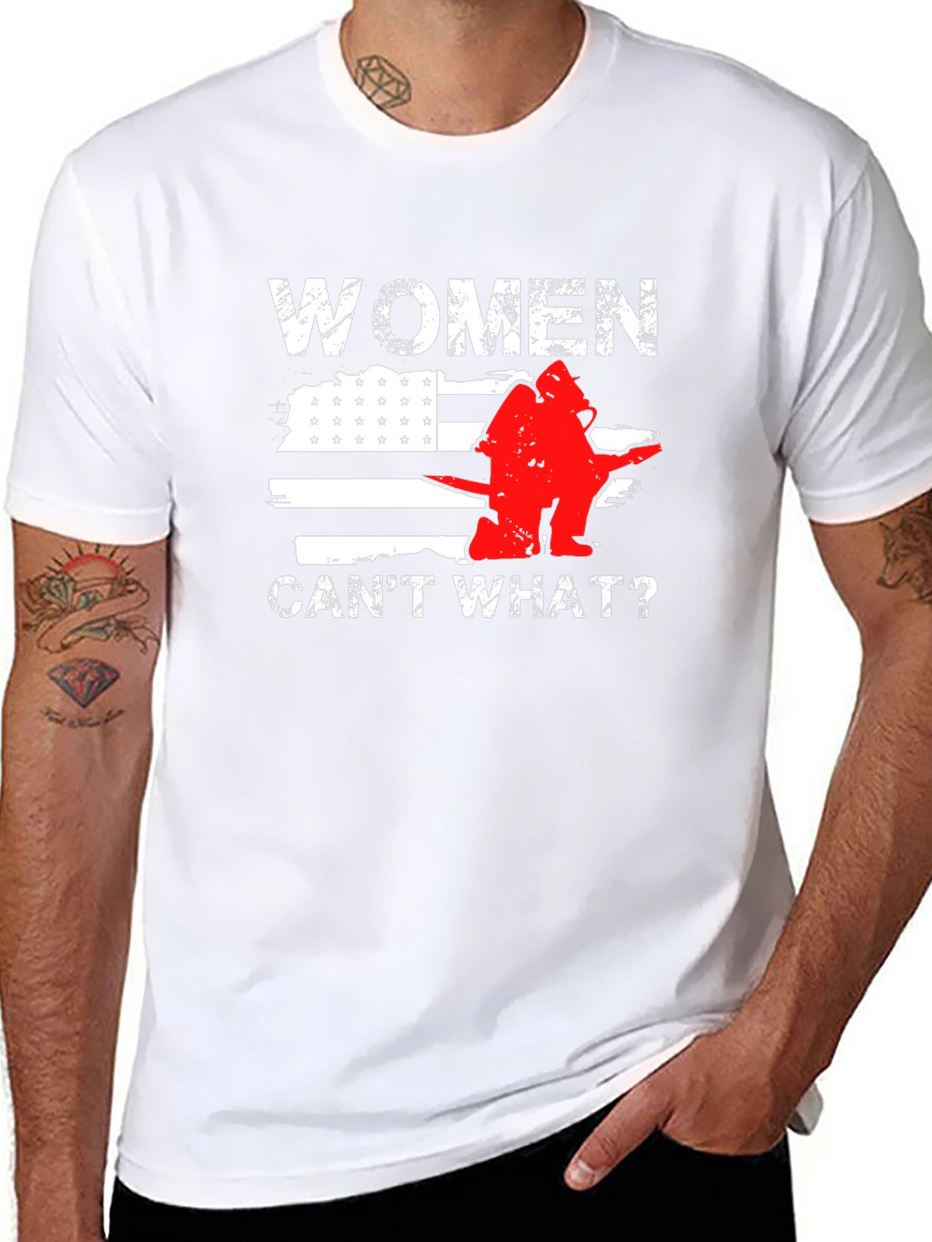 Women Cant What? Firefighter T-Shirt