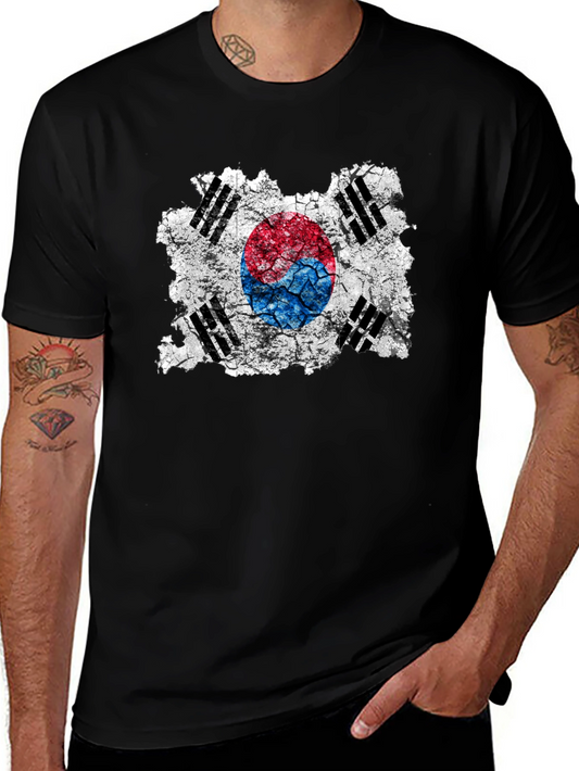 South Korea Flag Graphic T-Shirt