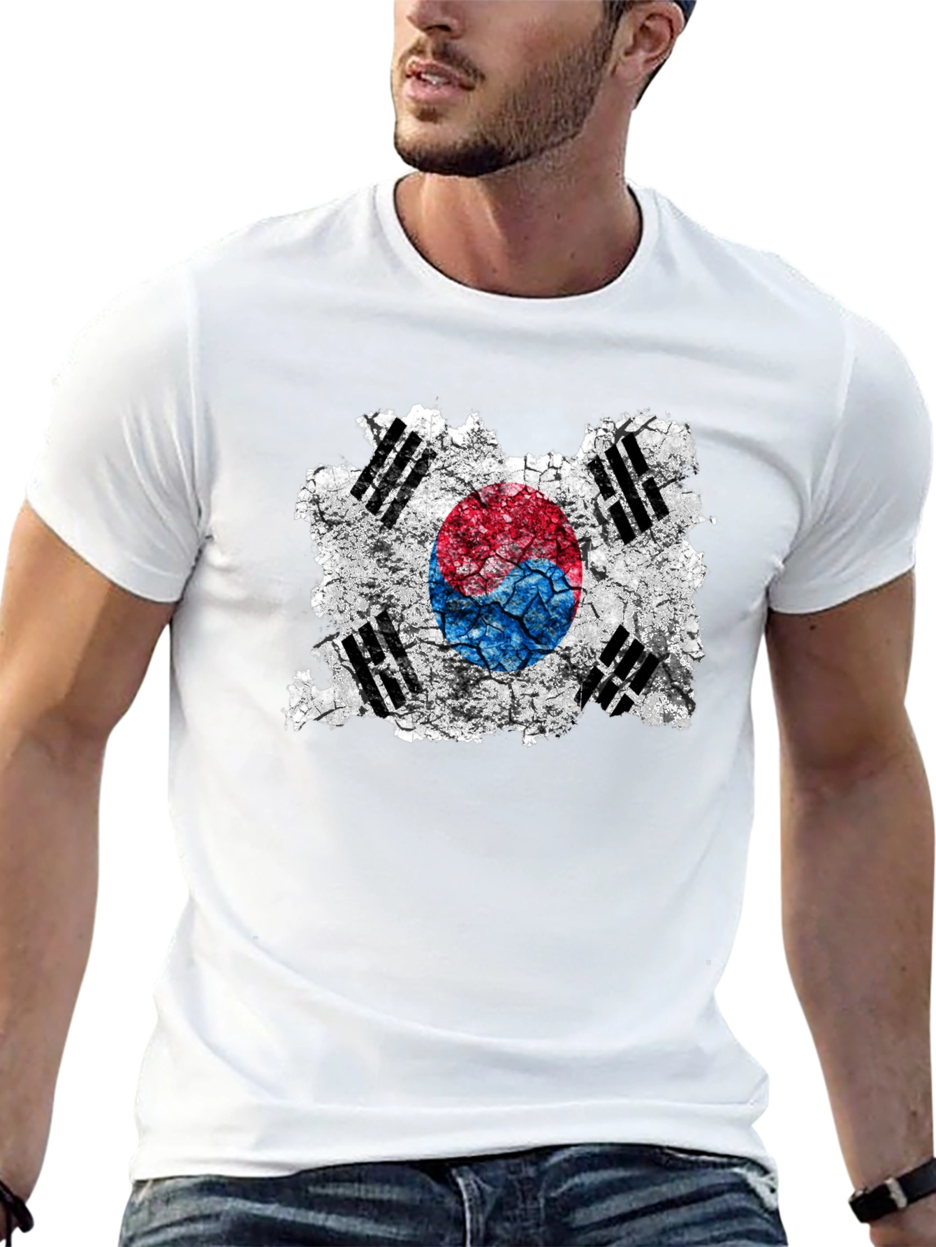 South Korea Flag Graphic T-Shirt