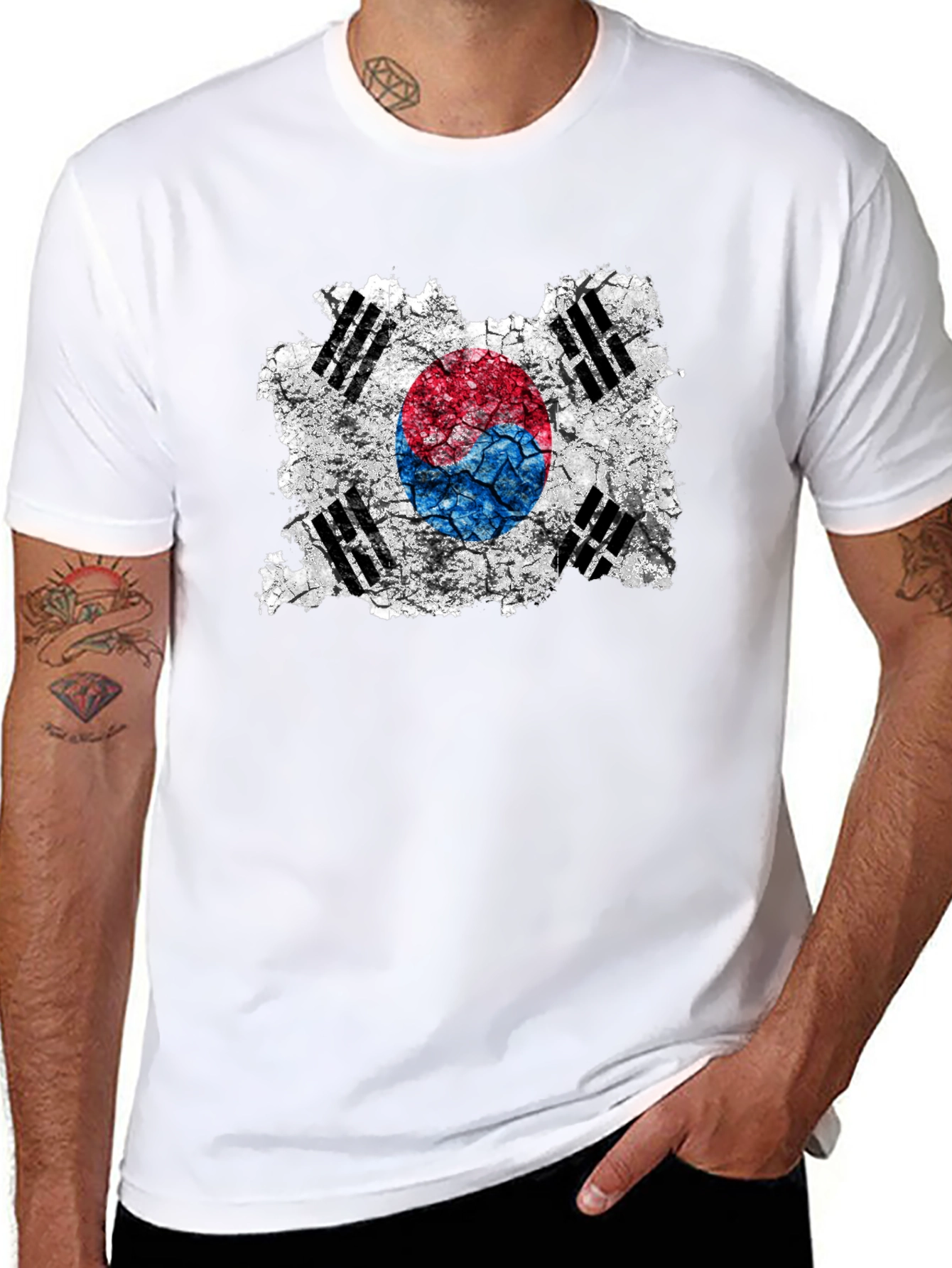 South Korea Flag Graphic T-Shirt