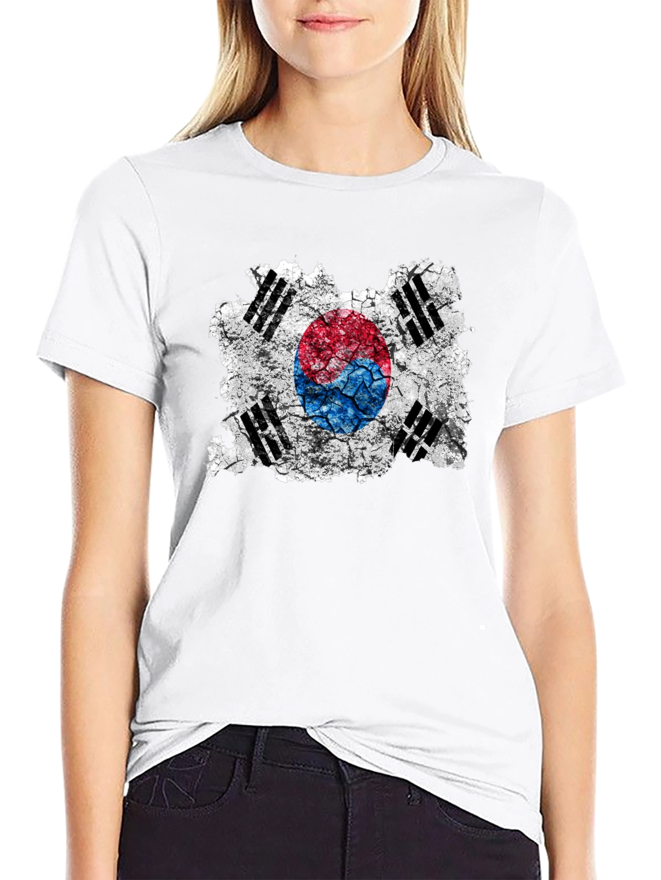 South Korea Flag Graphic T-Shirt
