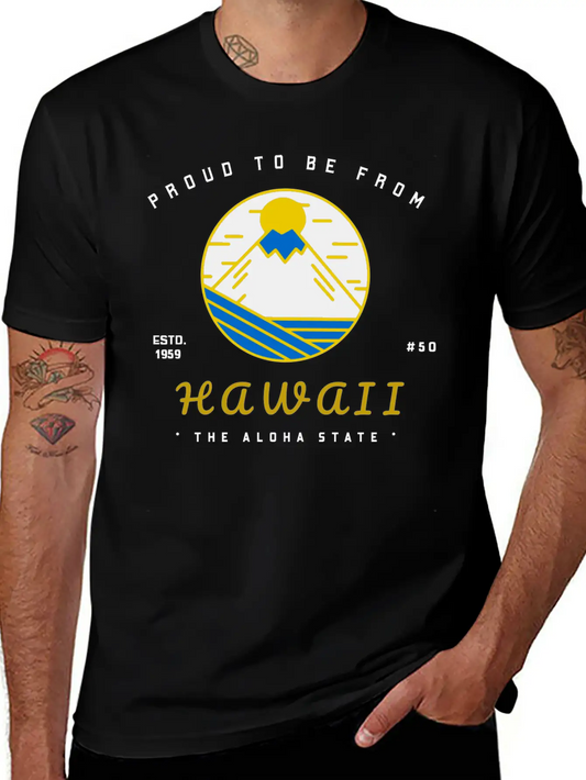 Proud To Be From HAWAII Lightweight Cotton T-Shirt – Daily Comfort Graphic Shirt