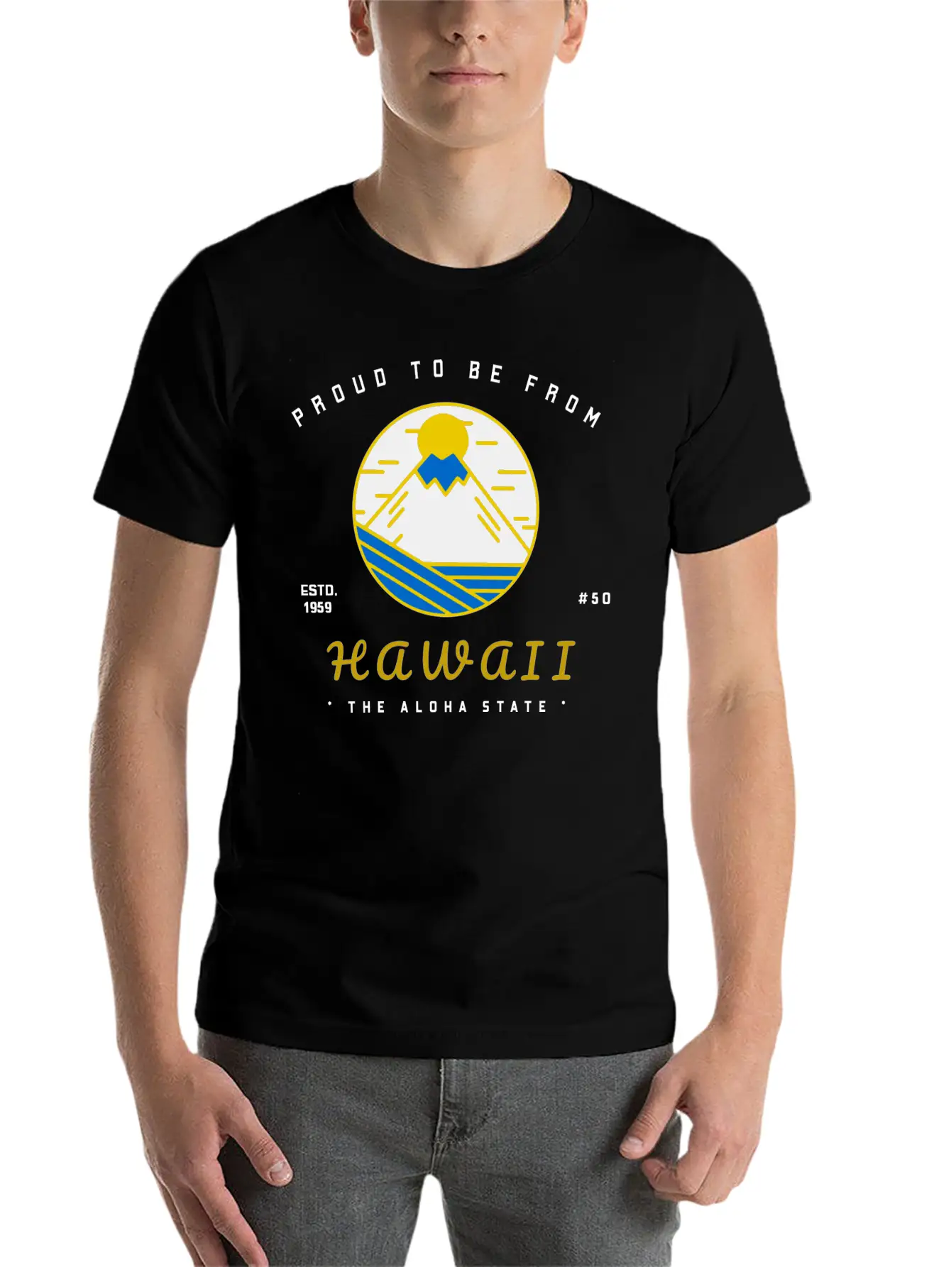 Proud To Be From HAWAII Lightweight Cotton T-Shirt – Daily Comfort Graphic Shirt