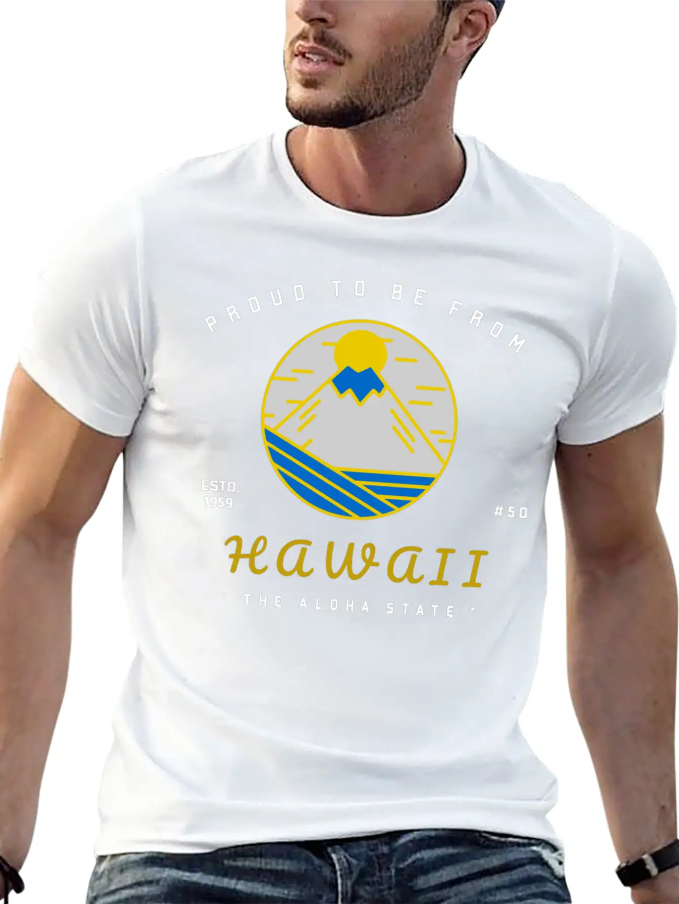 Proud To Be From HAWAII Lightweight Cotton T-Shirt – Daily Comfort Graphic Shirt